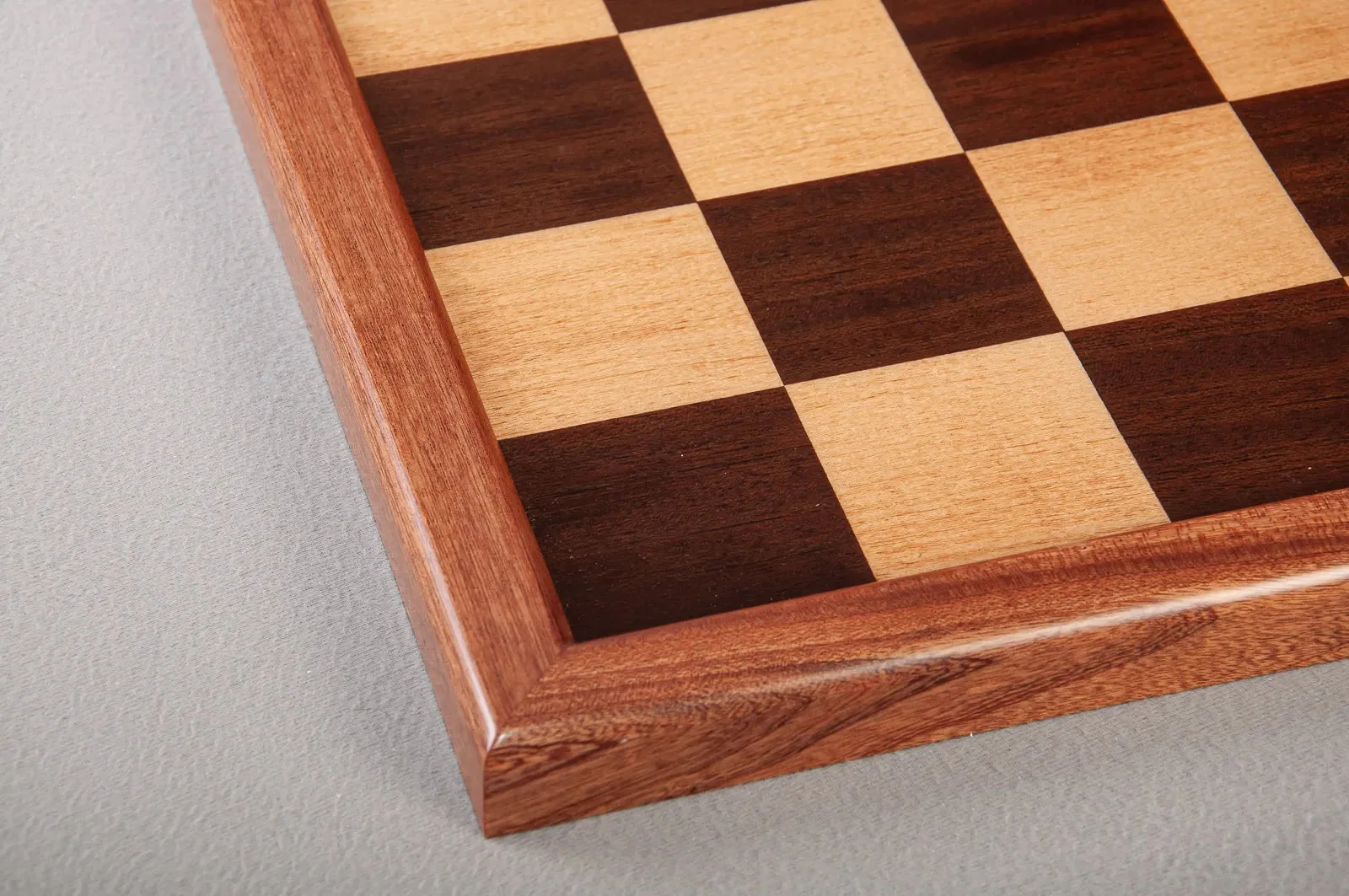 Superior Traditional Wood Chess Board - Indian Rosewood / Maple / Mahogany - 2.5" Squares - Image 6