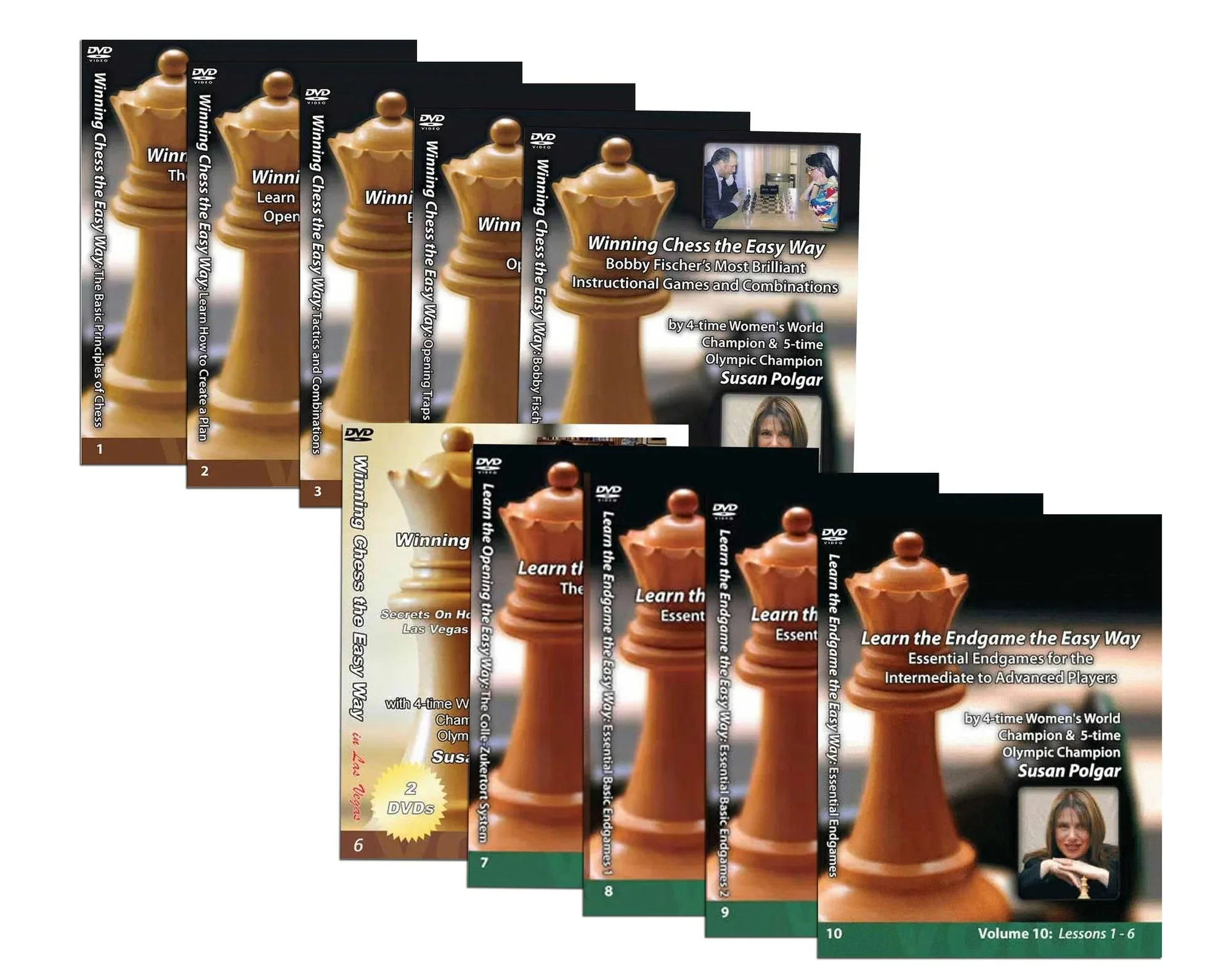 Susan Polgar - Winning Chess the Easy Way, 10 Volume Set DVDs