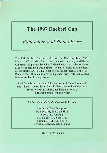 CLEARANCE - The 1997 Doeberl Cup - Image 2