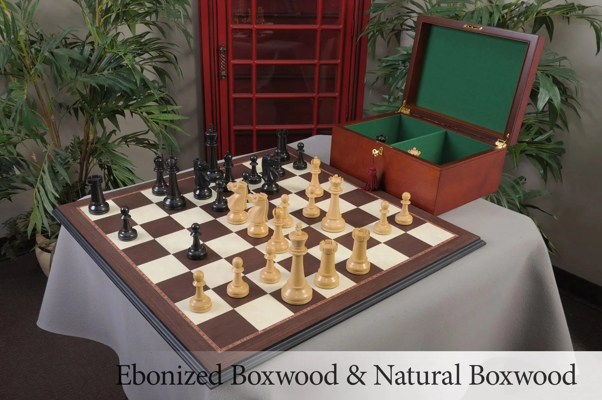 Ebonized Boxwood and Natural Boxwood