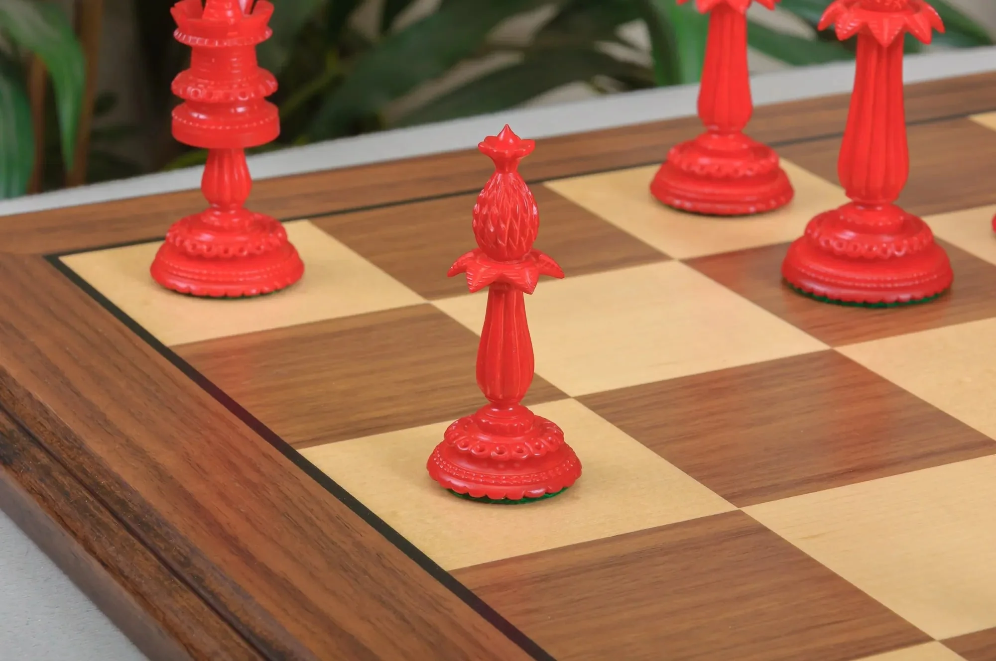 The Lund Anglo-Indian Reproduction Luxury Bone Chess Pieces - 4.75" King - Image 21