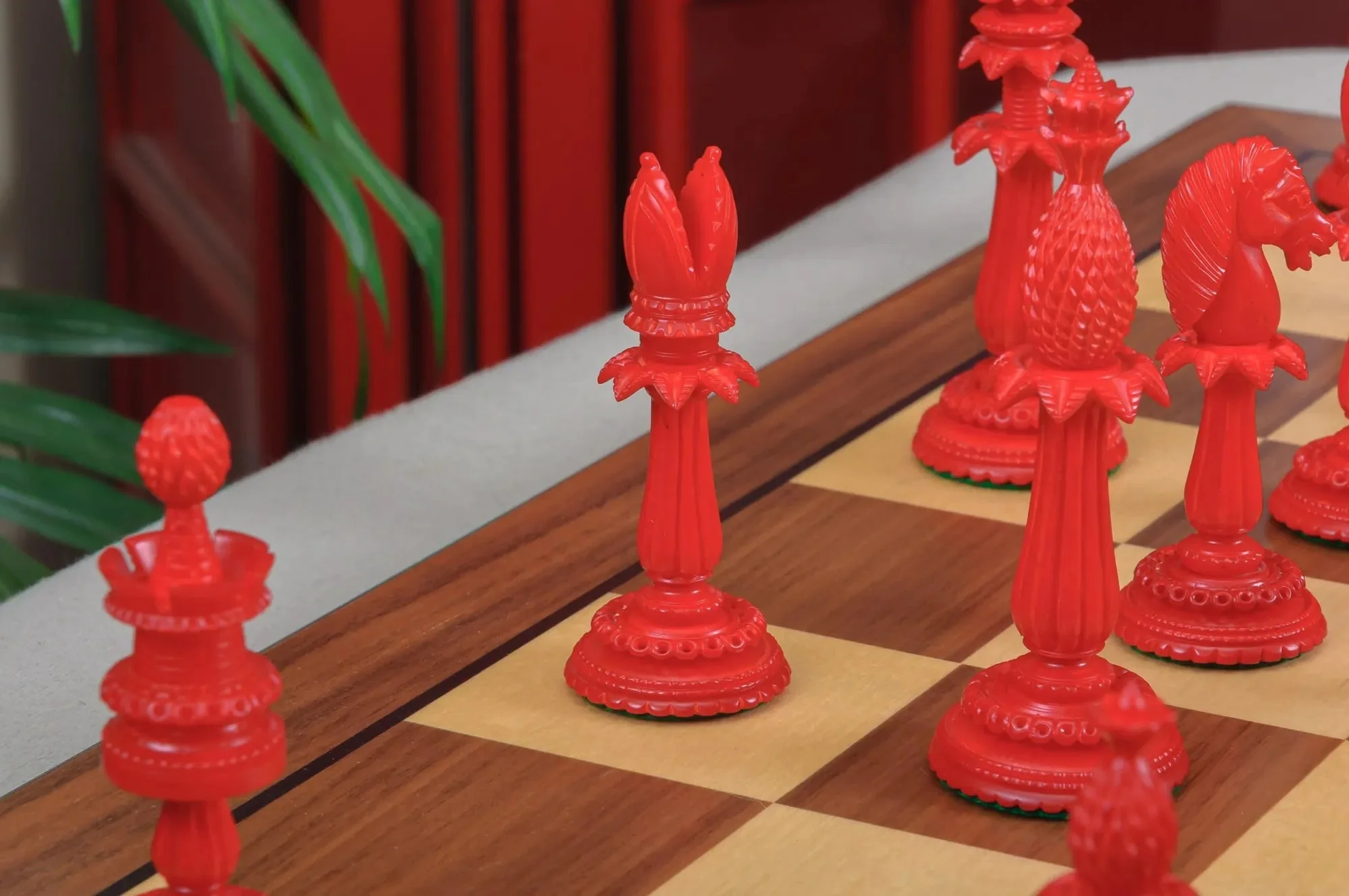 The Lund Anglo-Indian Reproduction Luxury Bone Chess Pieces - 4.75" King - Image 27