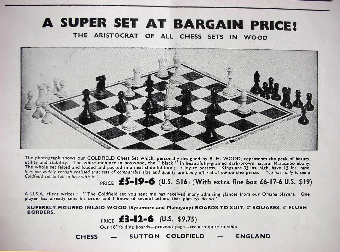 The B.H. Wood Series Chess Pieces - 3.75" King - Image 2