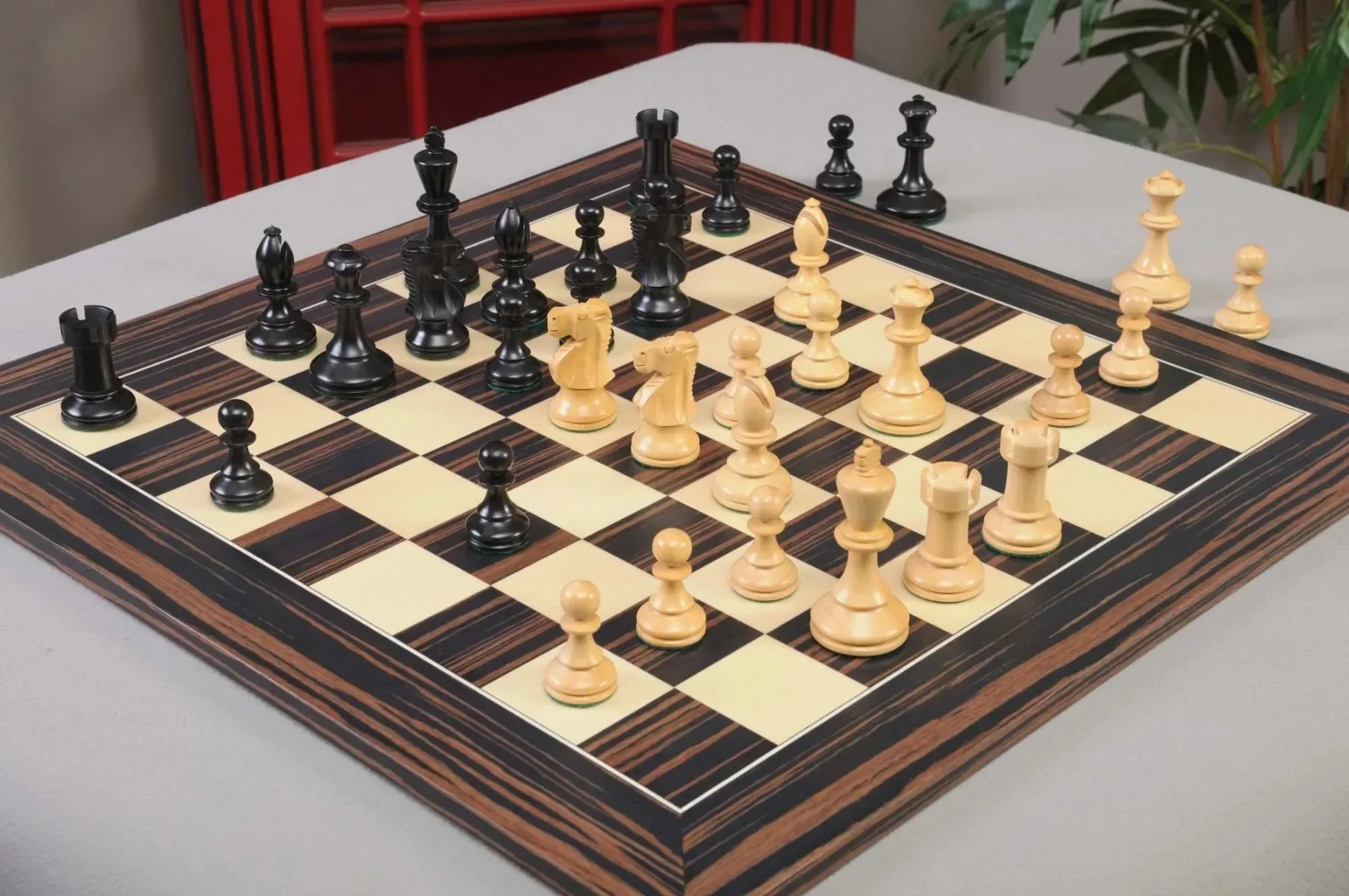 Ebonized Boxwood and Natural Boxwood