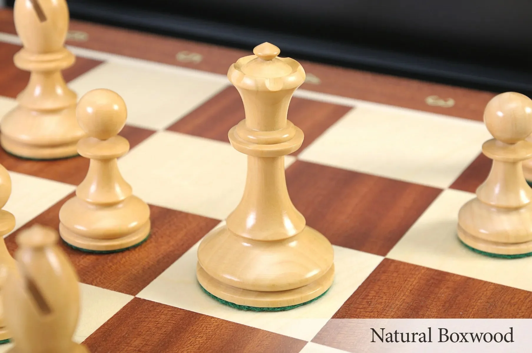 The B.H. Wood Tournament Series Wood Chess Set, Box, & Board Combination - Image 3