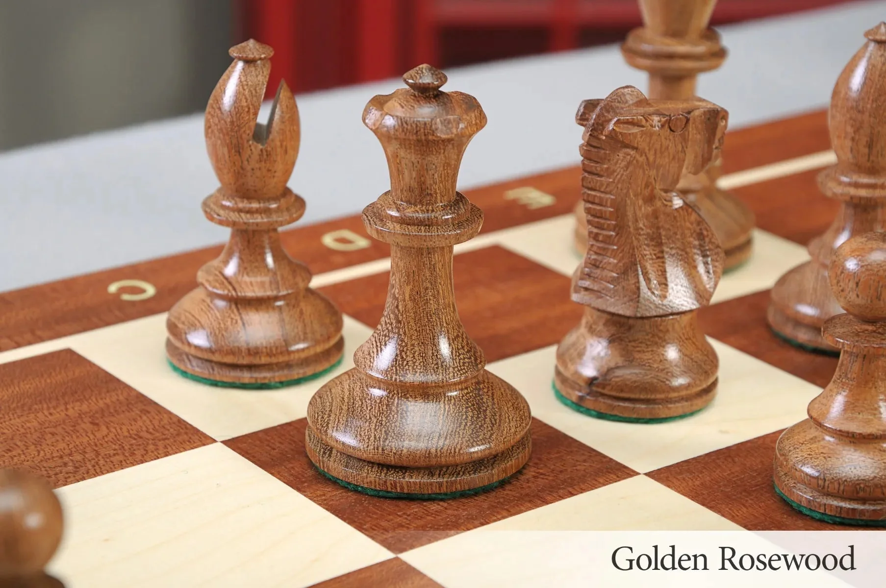 The B.H. Wood Tournament Series Wood Chess Set, Box, & Board Combination - Image 9