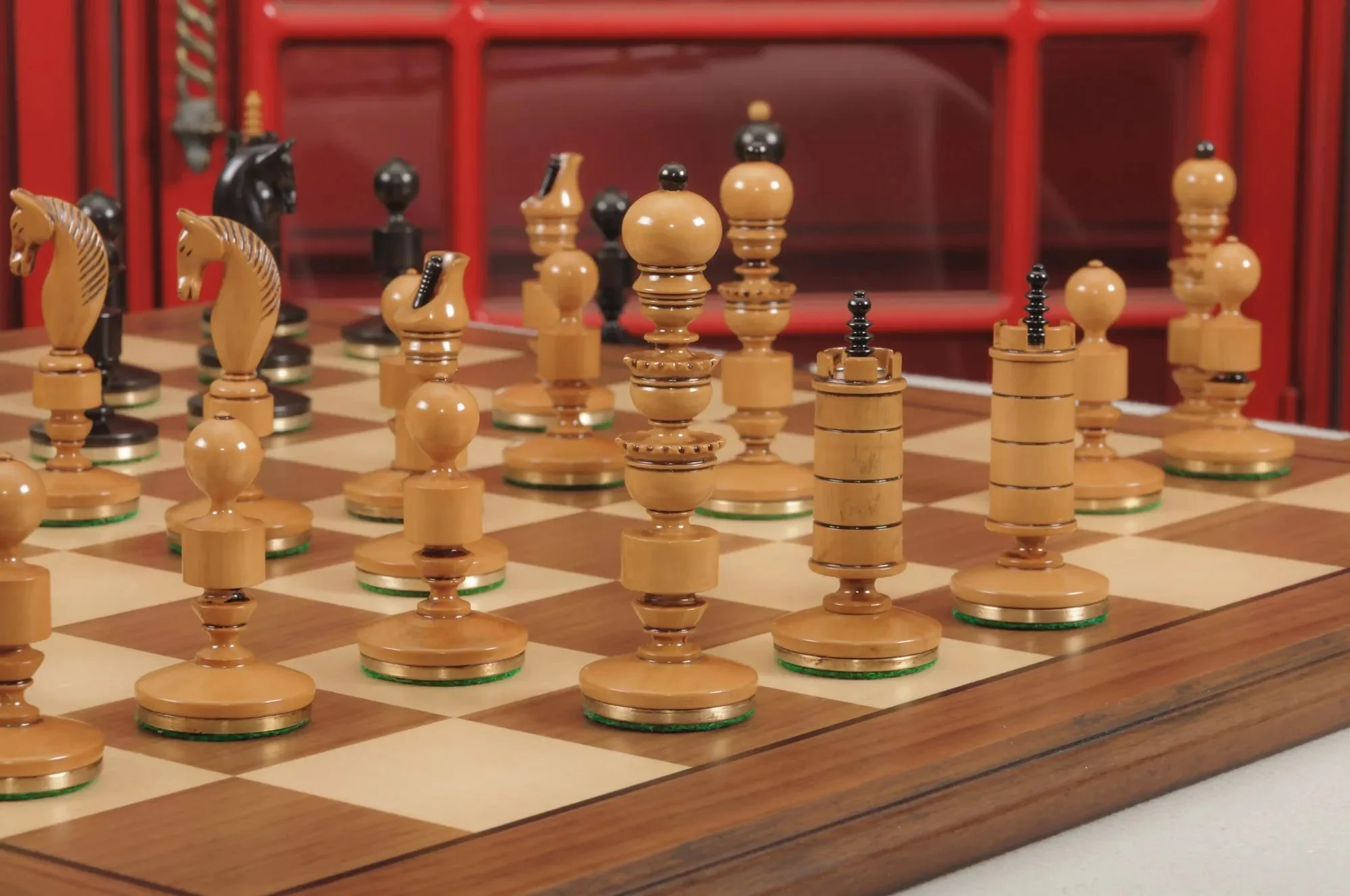 The Camaratta Collection - The Biedermeier Pre-Staunton Vintage Series Luxury Chess Pieces - 4.4" King - Image 4