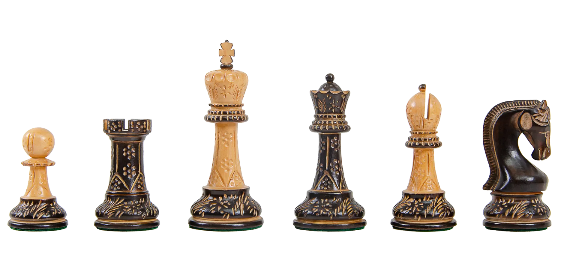 The Burnt Leningrad Series Chess Pieces - 4.0" King