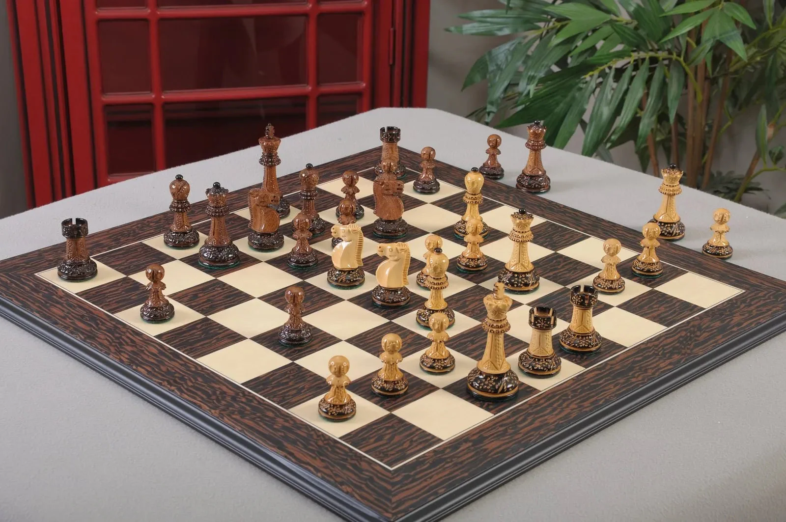 The Burnt Reykjavik II Series Chess Pieces - 3.75" King - Image 4