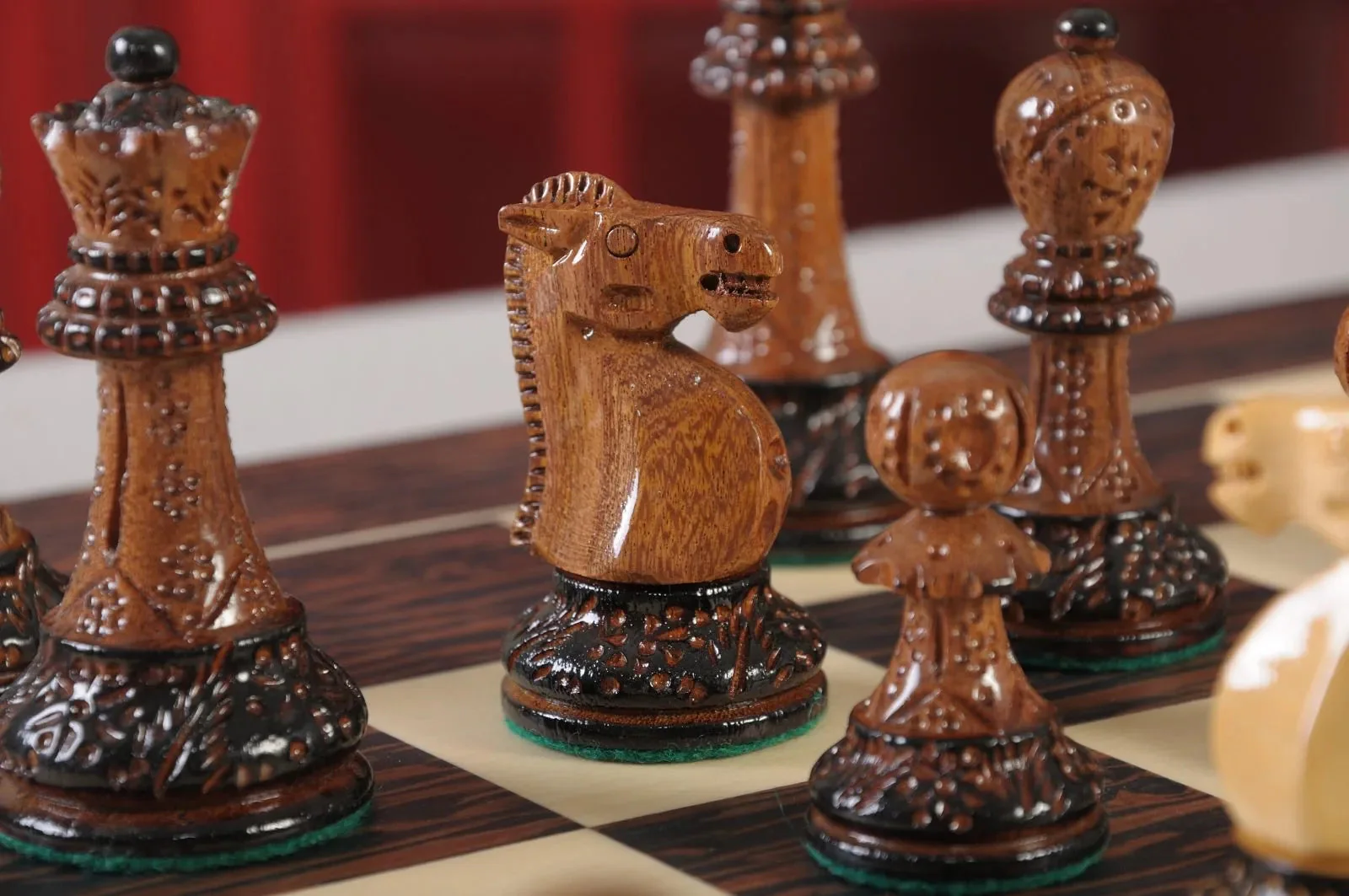 The Burnt Reykjavik II Series Chess Pieces - 3.75" King - Image 8