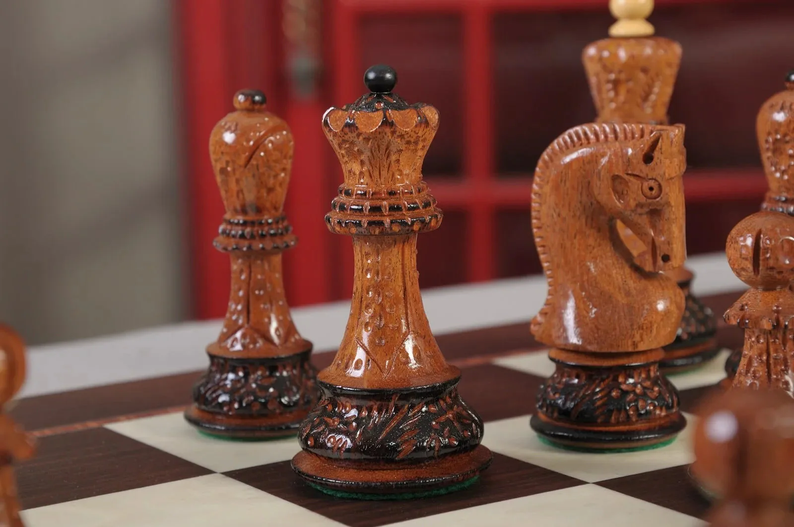 The Burnt Zagreb '59 Series Chess Pieces - 3.875" King - Image 17