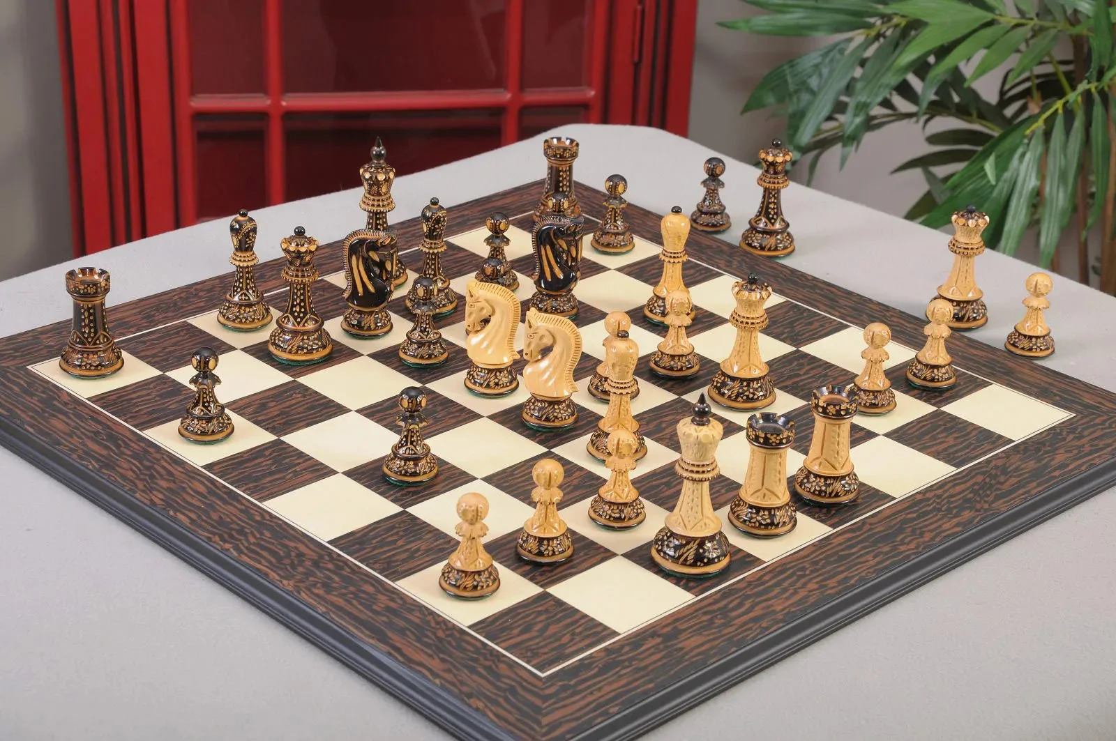 The Burnt Zagreb '59 Series Chess Pieces - 3.875" King - Image 18