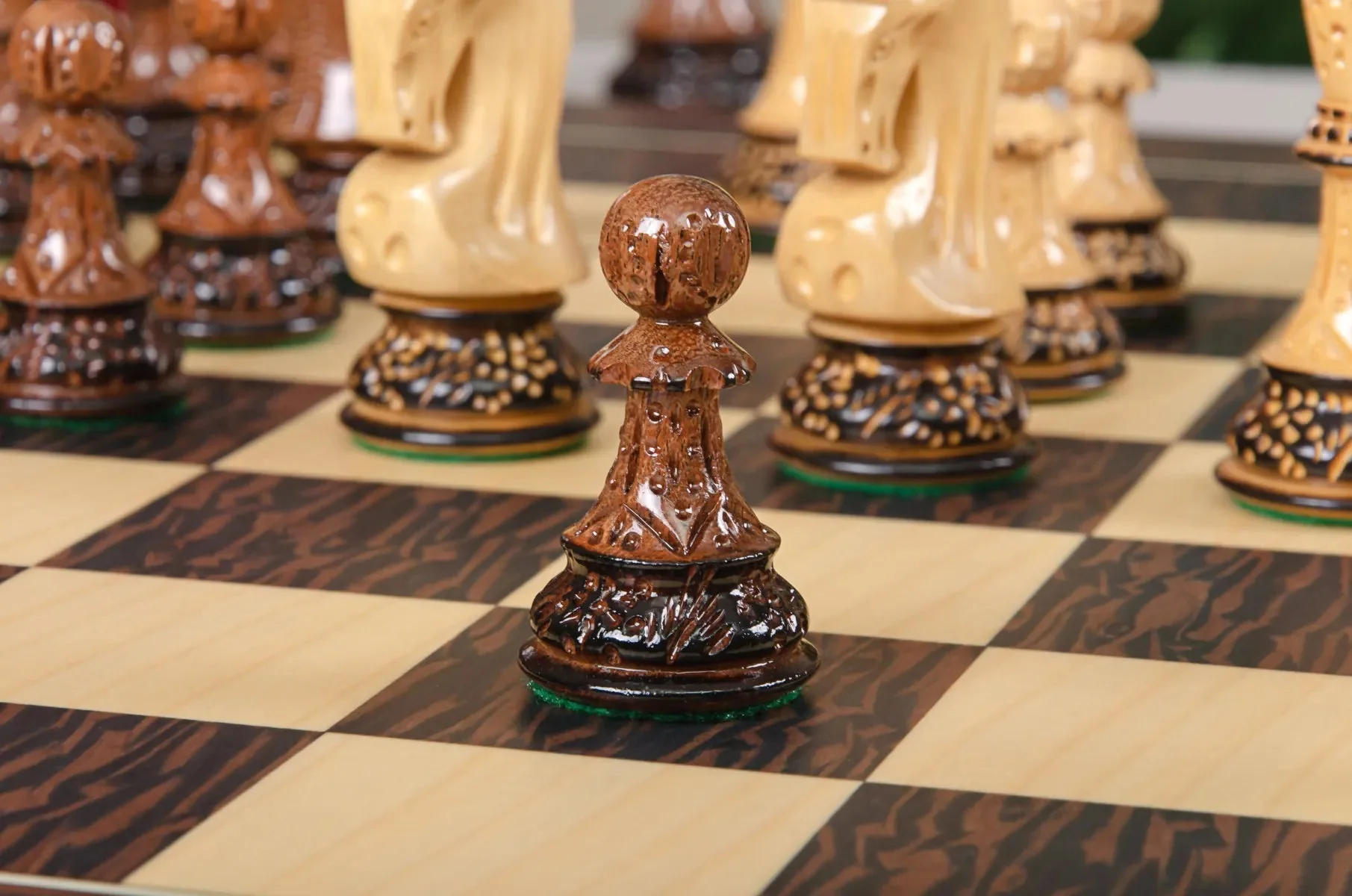 The Burnt Golden Rosewood Zagreb '59 Series Chess Pieces - 3.875" King - Image 14