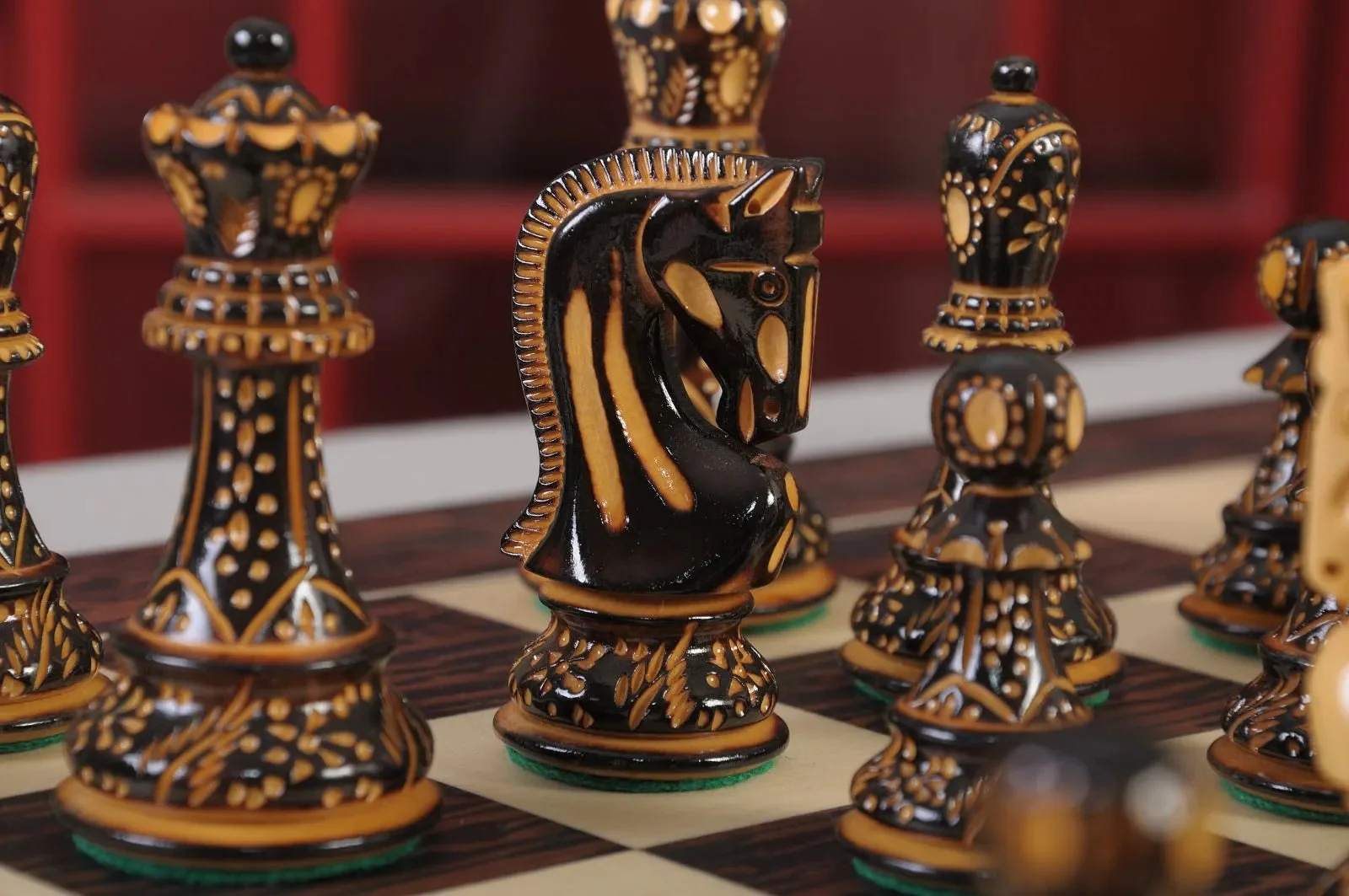 The Burnt Zagreb '59 Series Chess Pieces - 3.875" King - Image 7