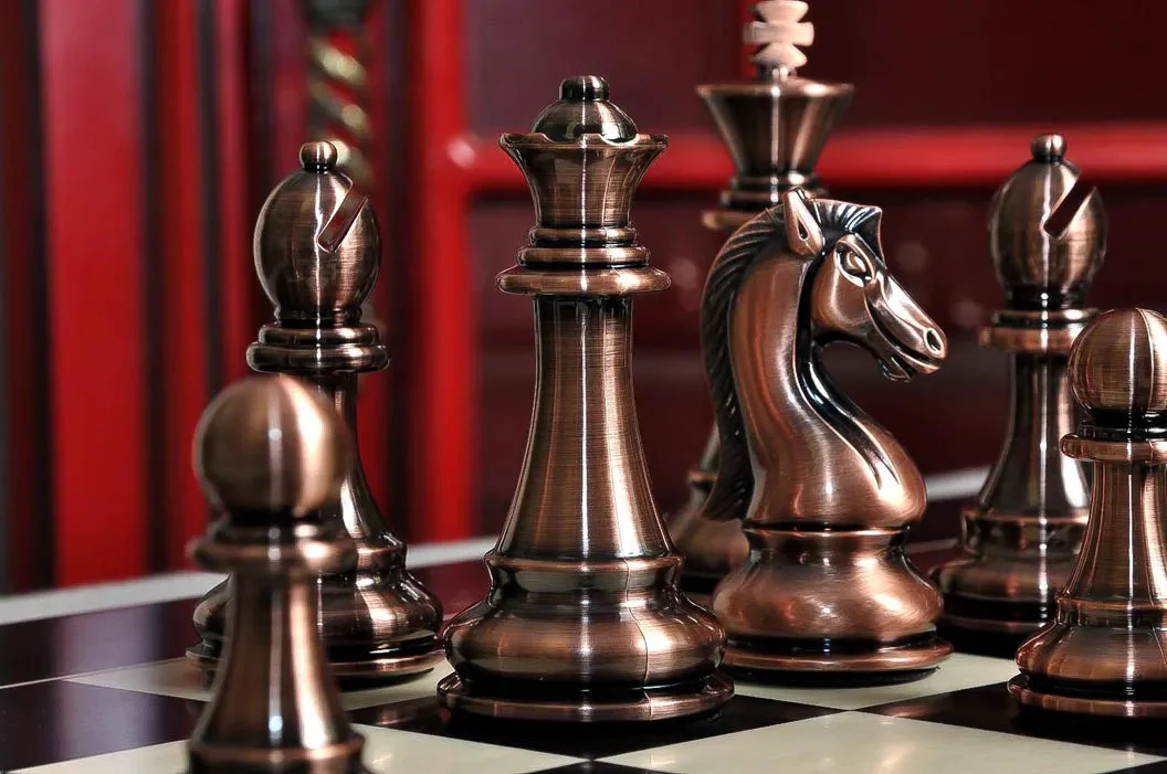 The Candidates Series Chess Pieces - 4.25" King - Metallic - Image 4