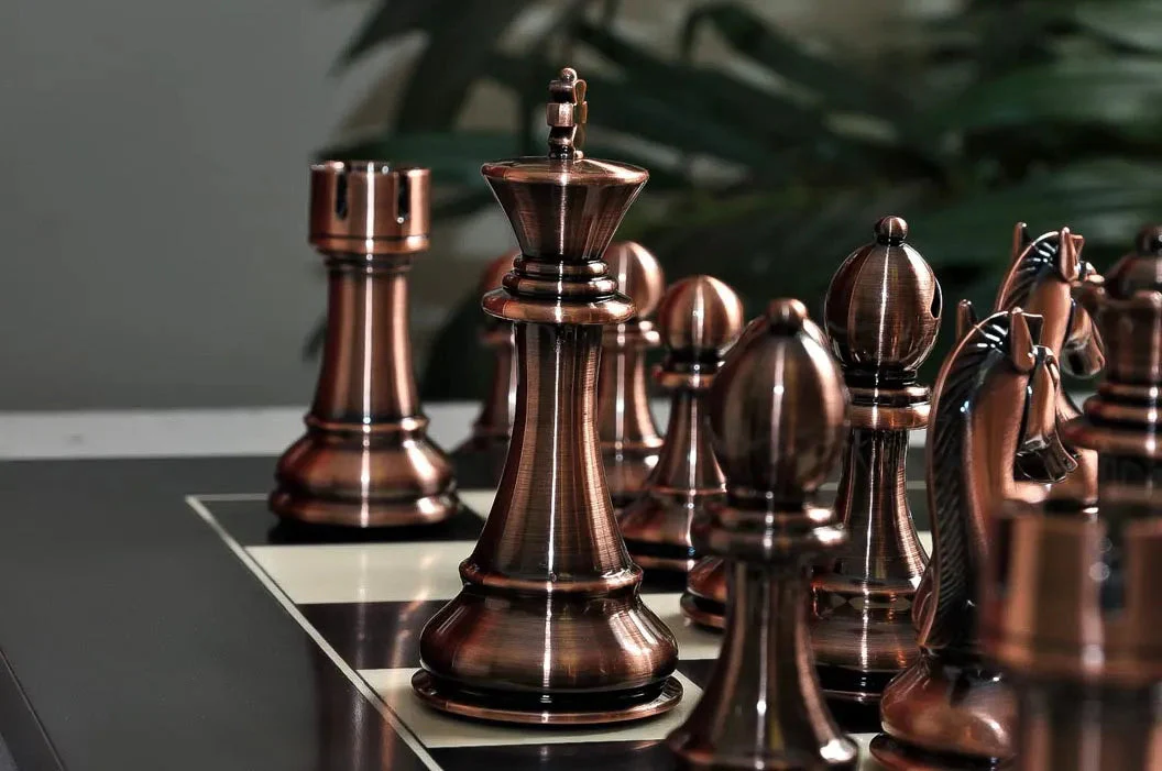 The Candidates Series Chess Pieces - 4.25" King - Metallic - Image 9