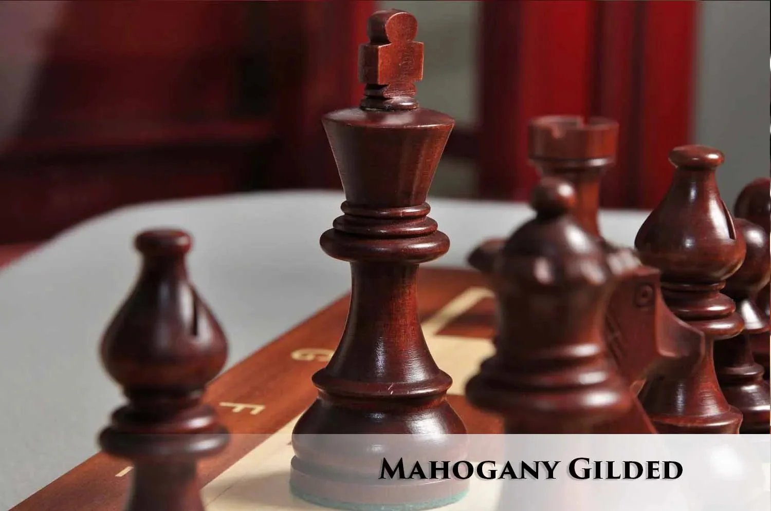 Mahogany Gilded and Natural Boxwood