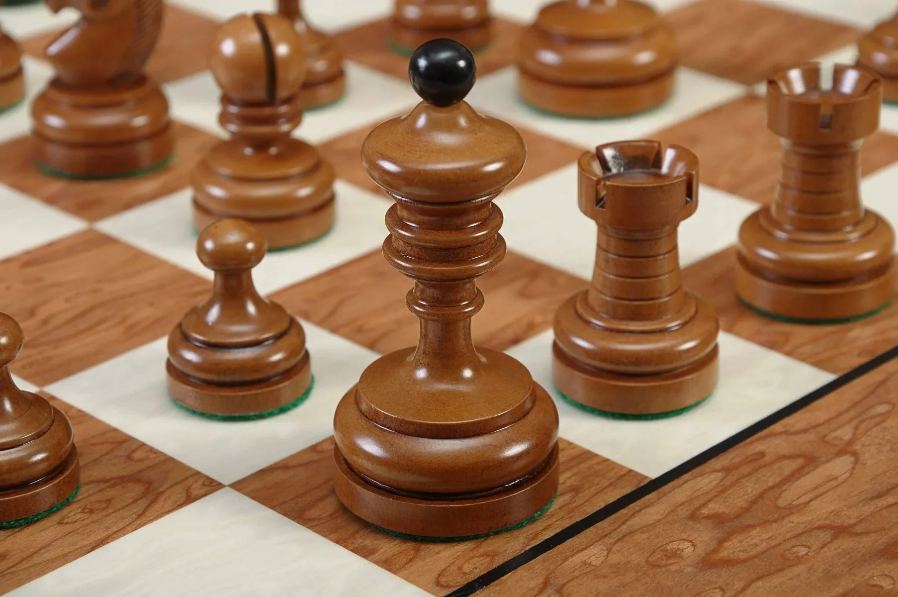 The Circa 1930 German Knubbel Vintage Series Luxury Chess Pieces - 3.5" King - Image 3
