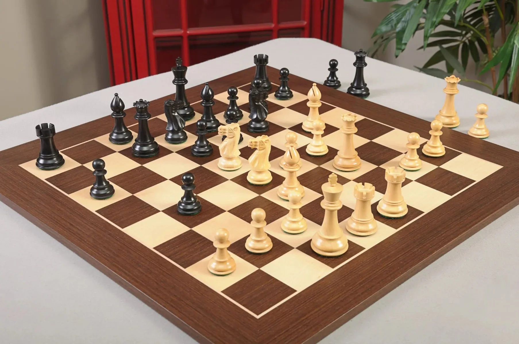 Ebonized Boxwood and Natural Boxwood