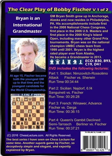 The Clear Play of Bobby Fischer - 2 DVDs - Chess Lecture - Volume 152 - Image 2