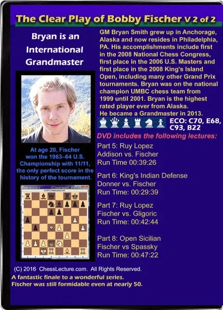 The Clear Play of Bobby Fischer - 2 DVDs - Chess Lecture - Volume 152 - Image 3