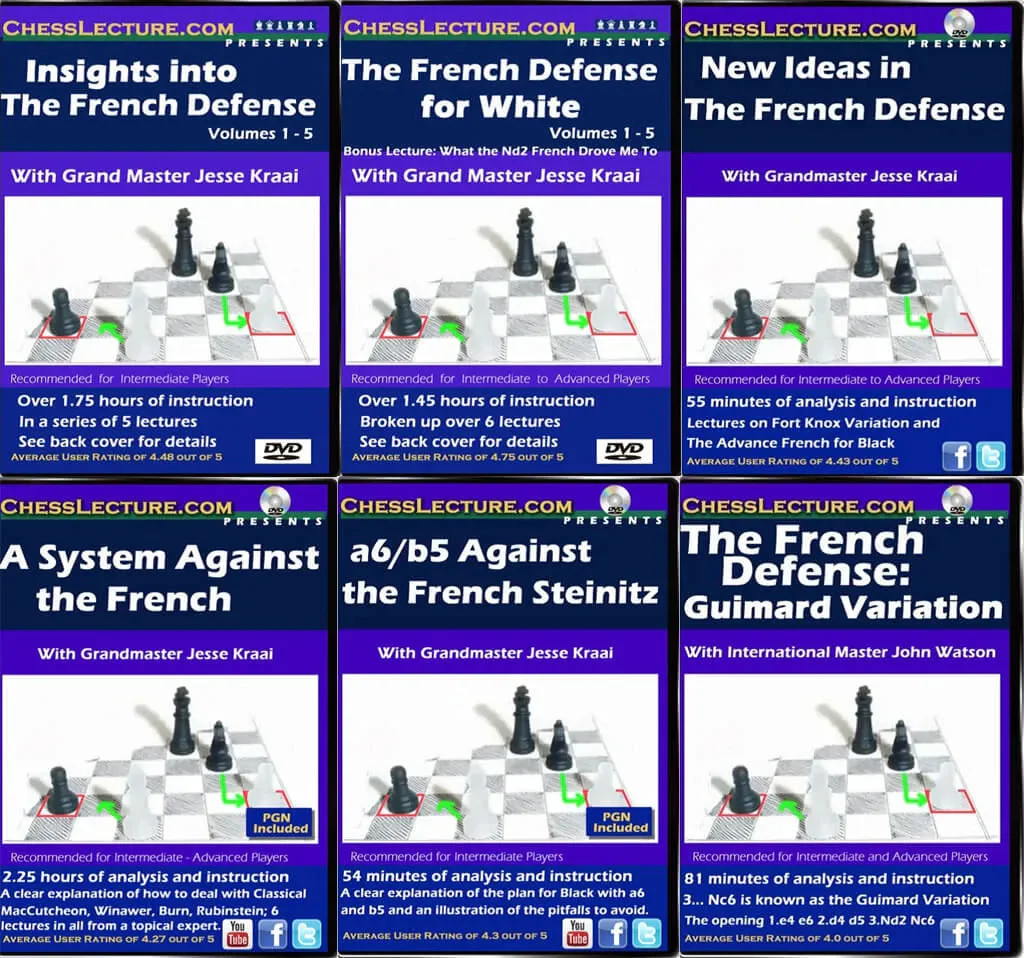 The Definitive French Collection - 6 DVDs - Chess Lecture
