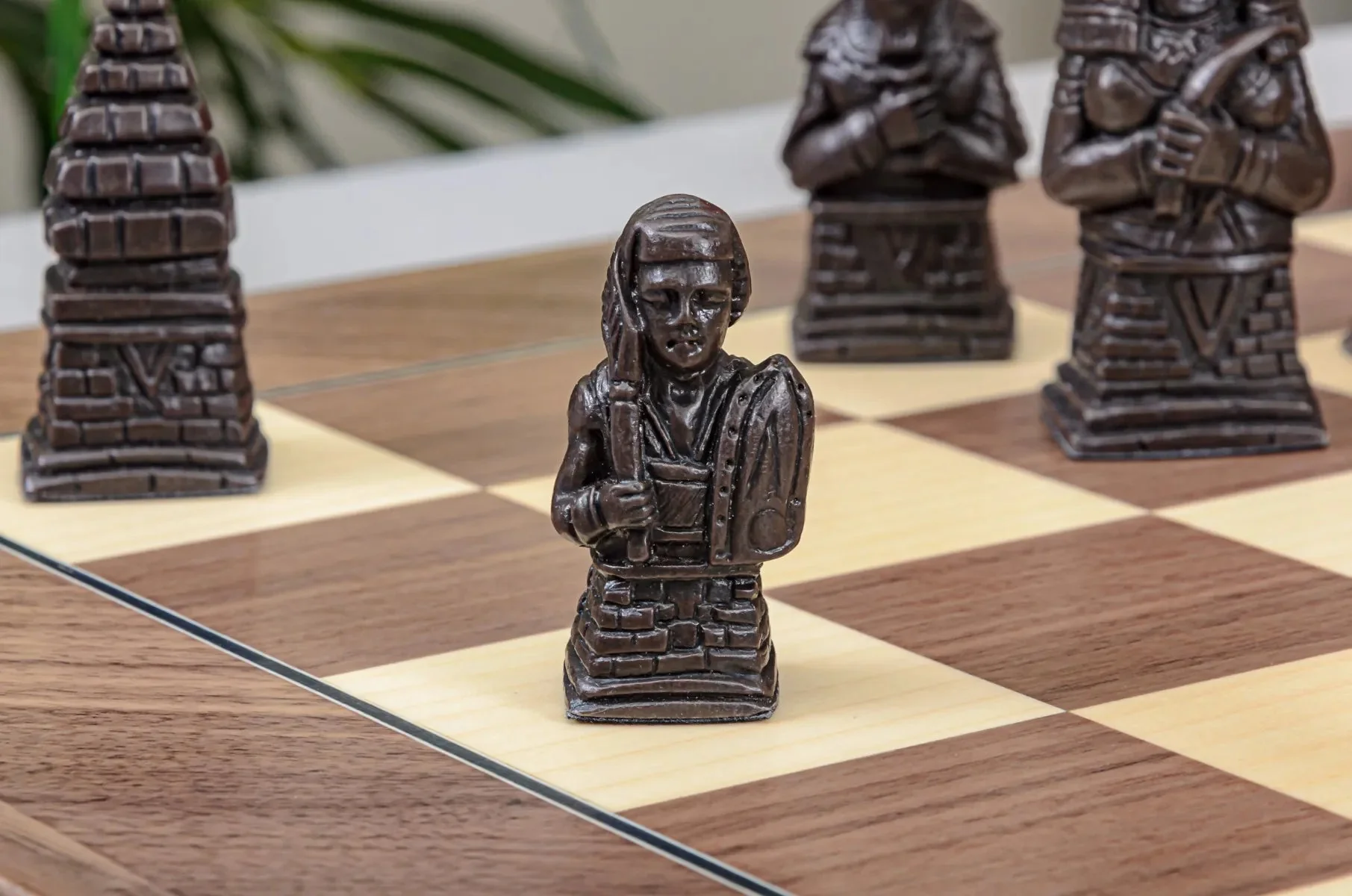 The Egyptian Series Chess Pieces - 3.7" King - Brown and Natural - Image 6