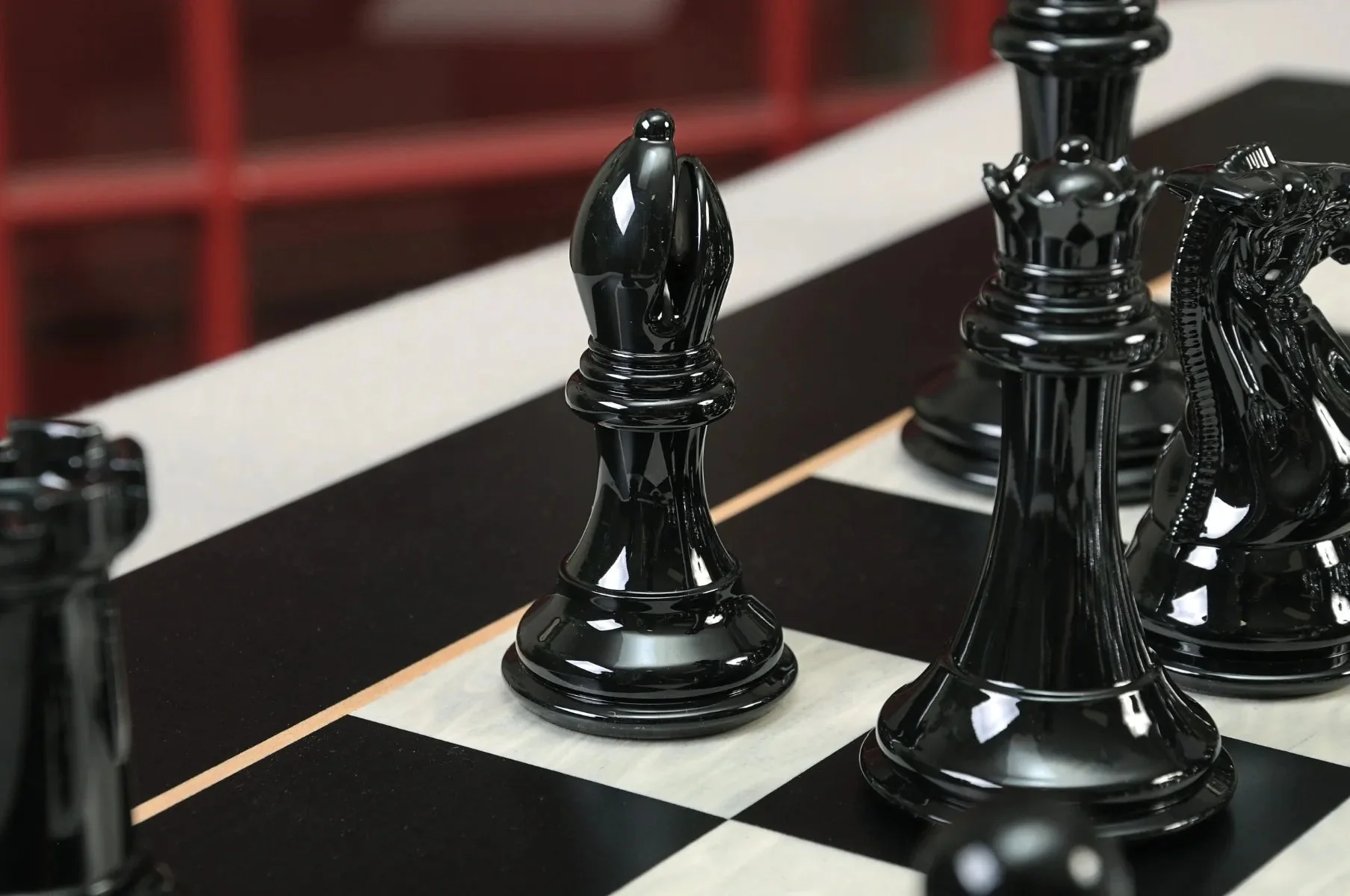 The Fischer Series Chess Pieces - 4.0" King - Black And Silver - Image 11