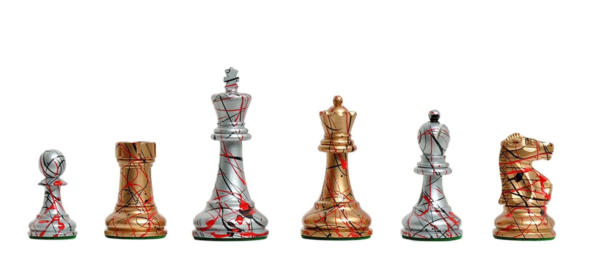 Gold and Silver Hand-Painted - Image 2