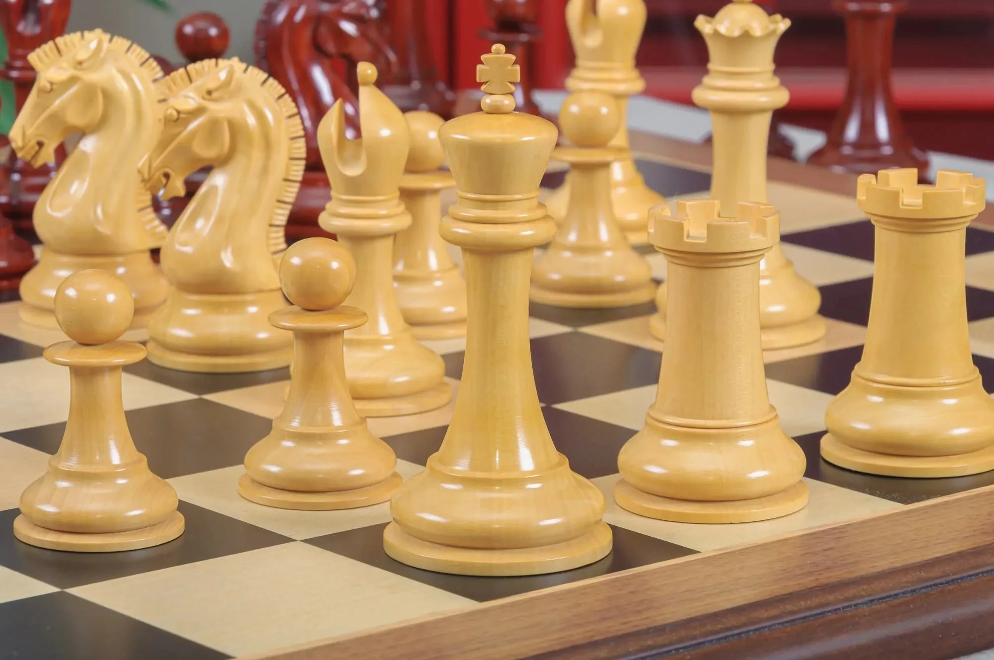 The Forever Collection - The St. Louis Chess Club Commemorative Series Chess Pieces - 4.4" King - Blood Rosewood - Image 4