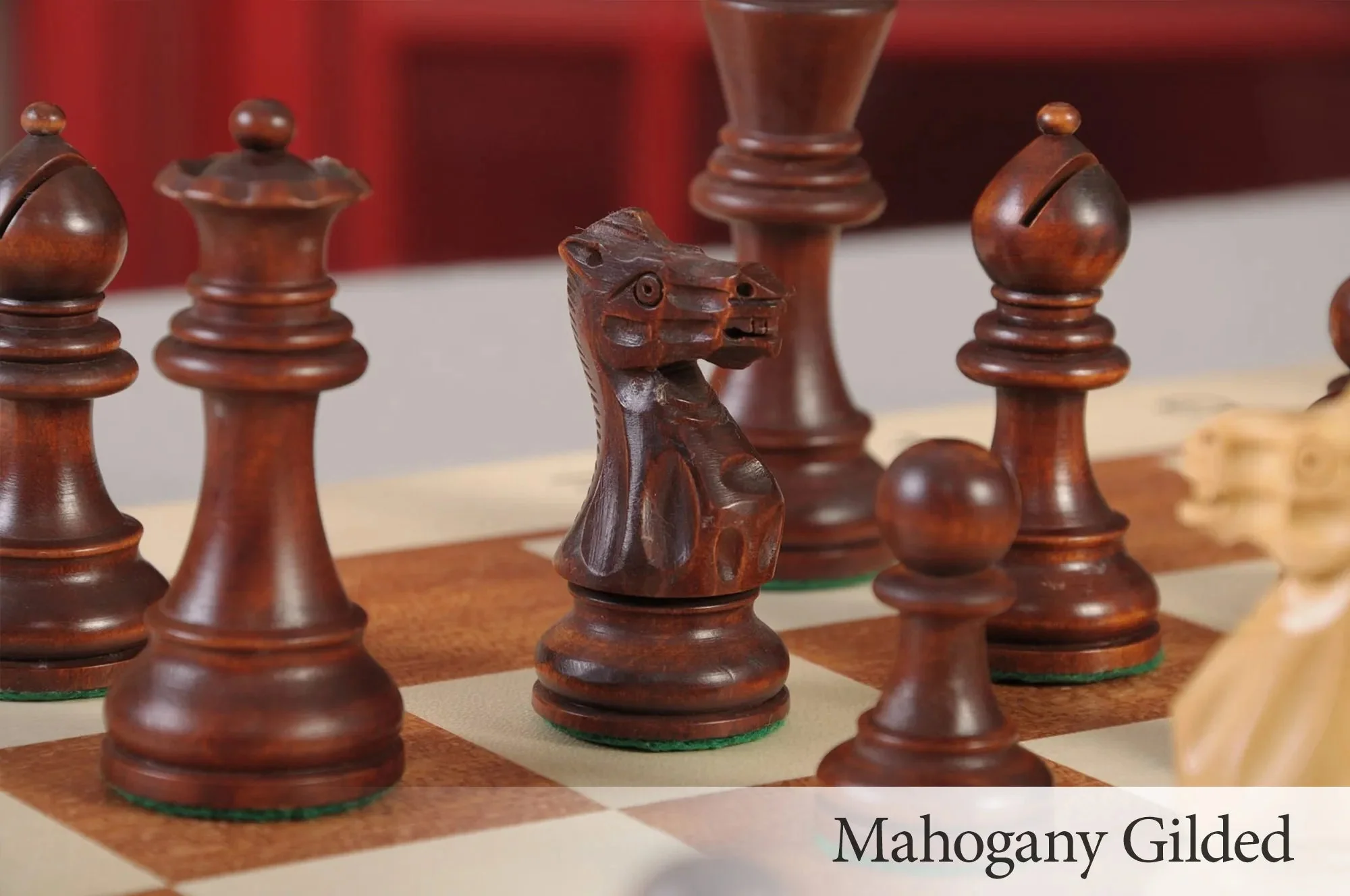 Mahogany Gilded and Natural Boxwood