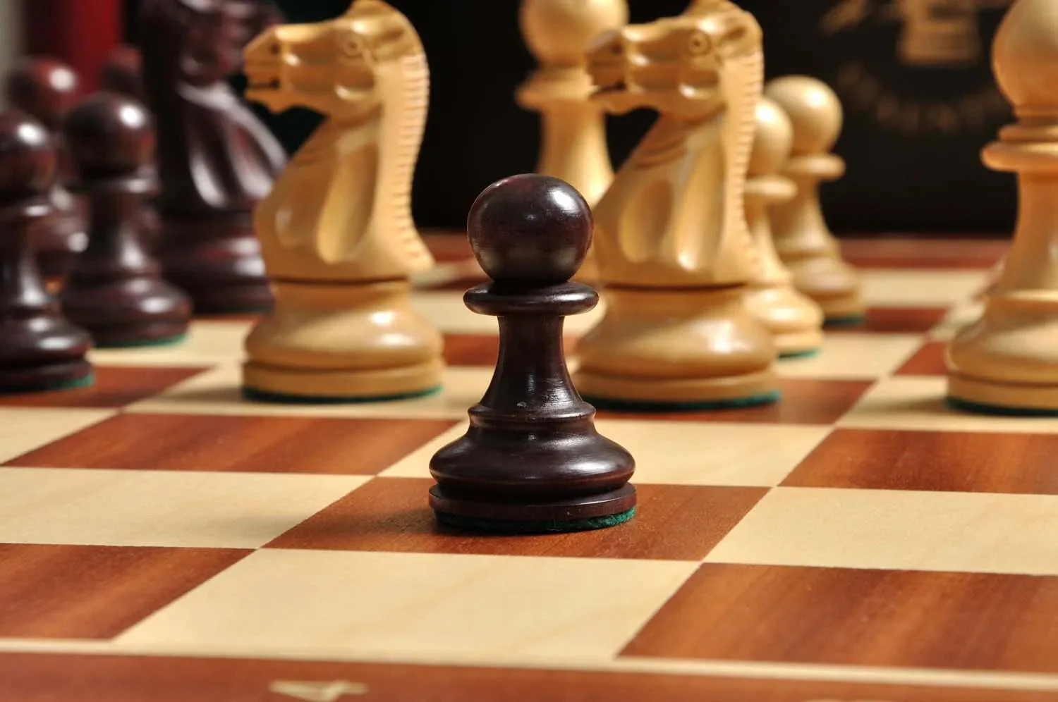 The Gilded Grandmaster Chess Set, Box, & Board Combination - 3.25" King - Rosewood Gilded & Boxwood - Image 5