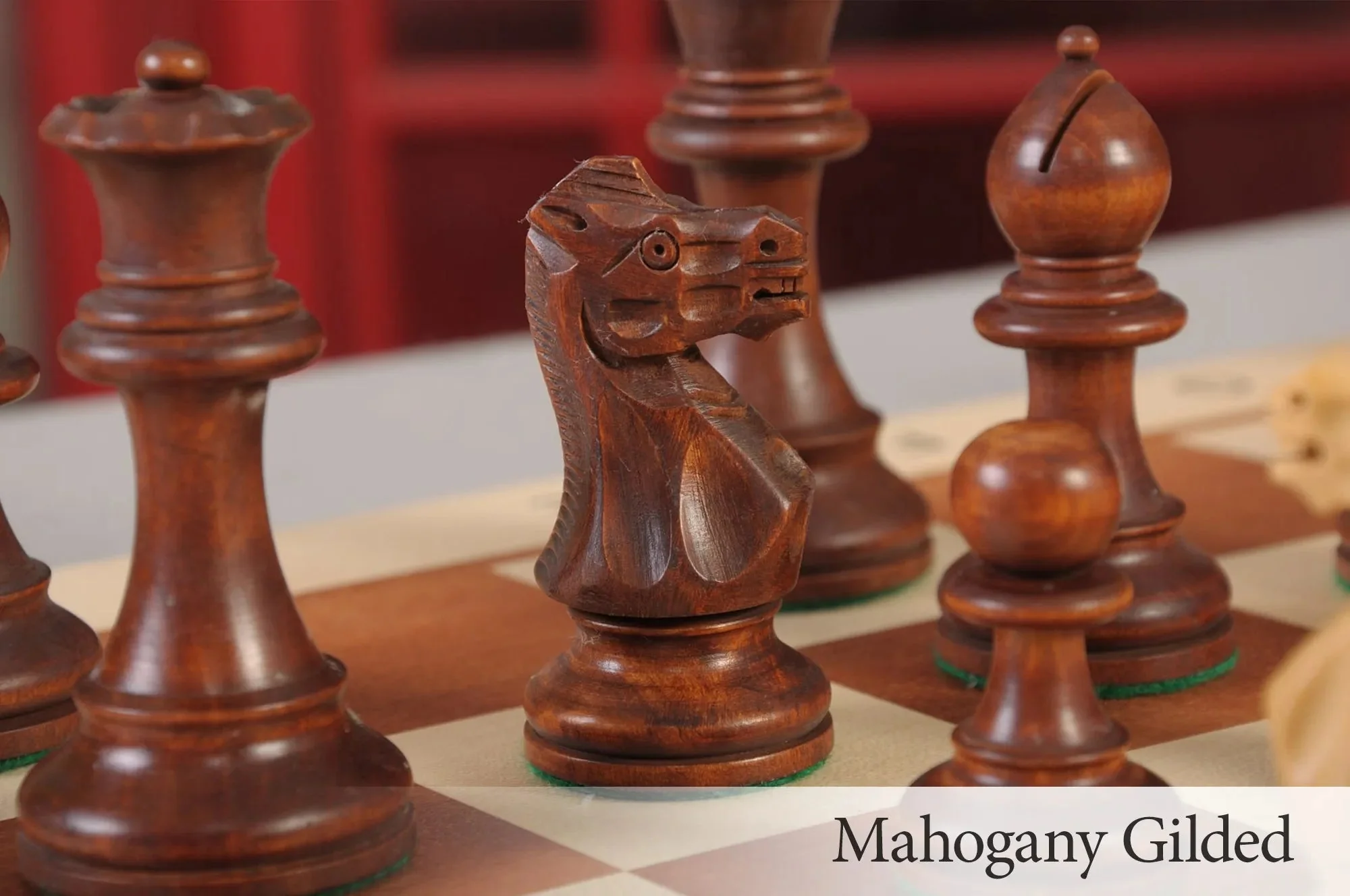 Mahogany Gilded and Natural Boxwood