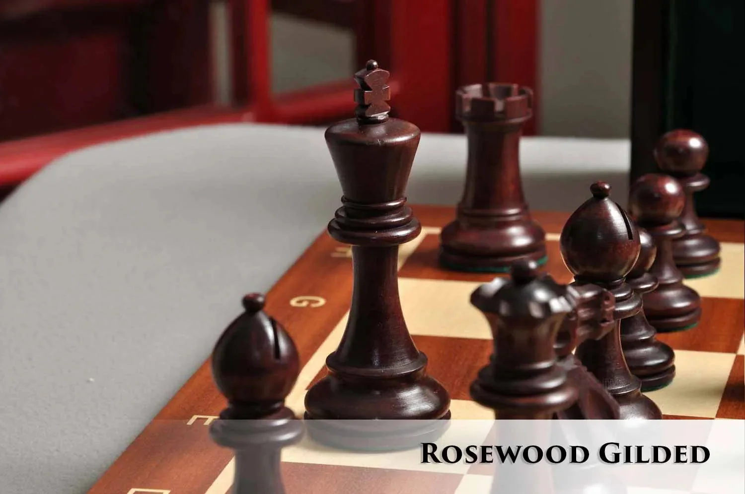 Rosewood Gilded and Natural Boxwood