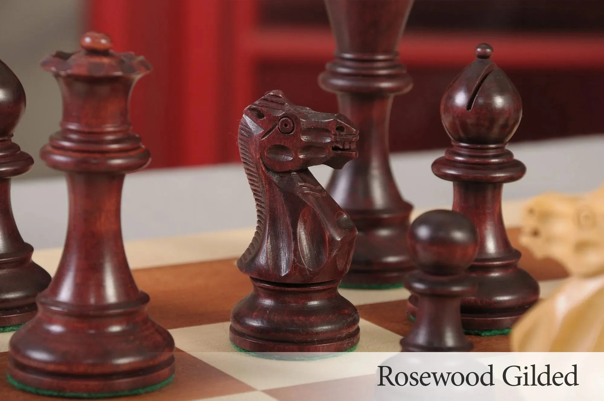 Rosewood Gilded and Natural Boxwood