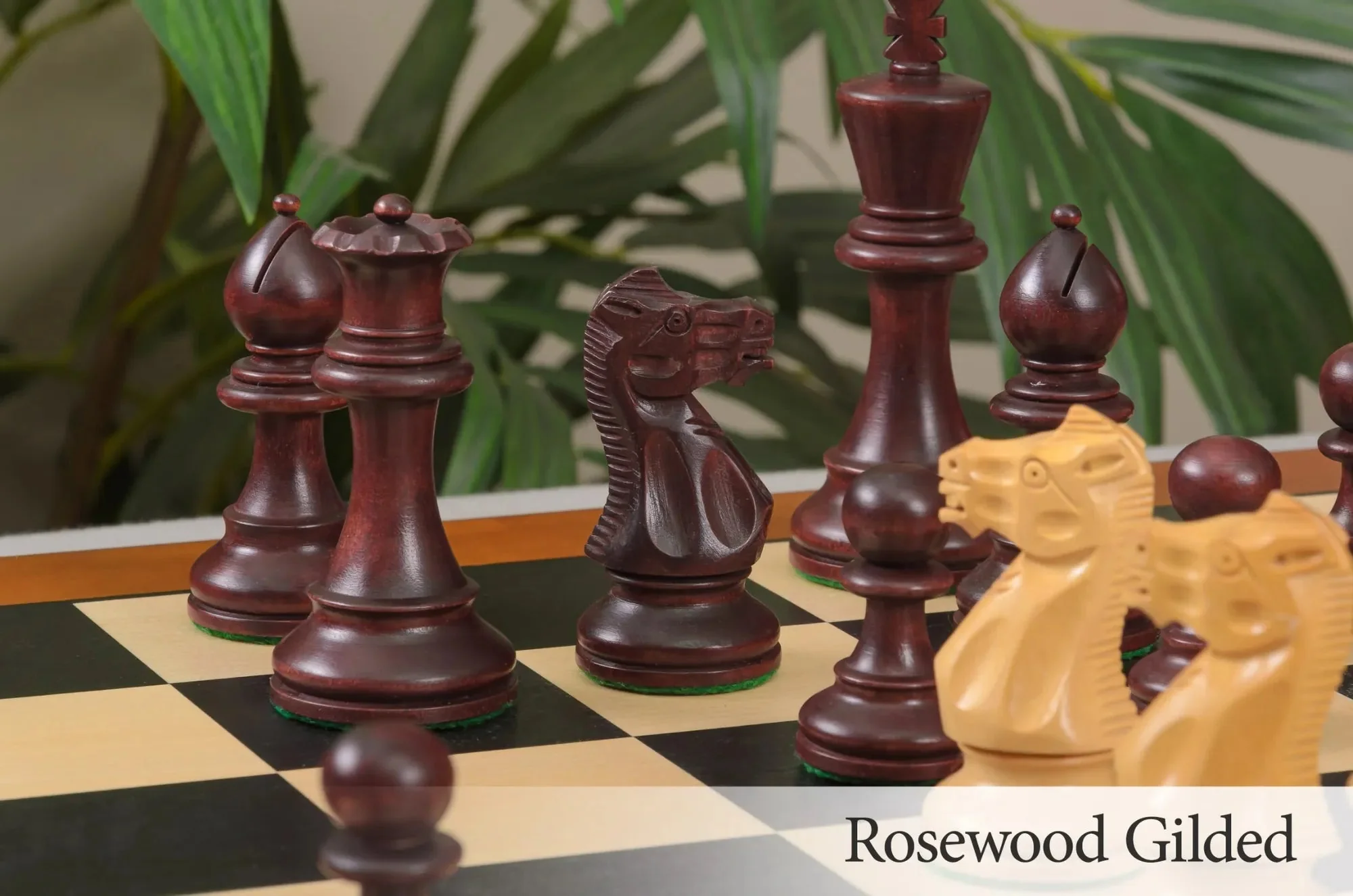 Rosewood Gilded and Natural Boxwood