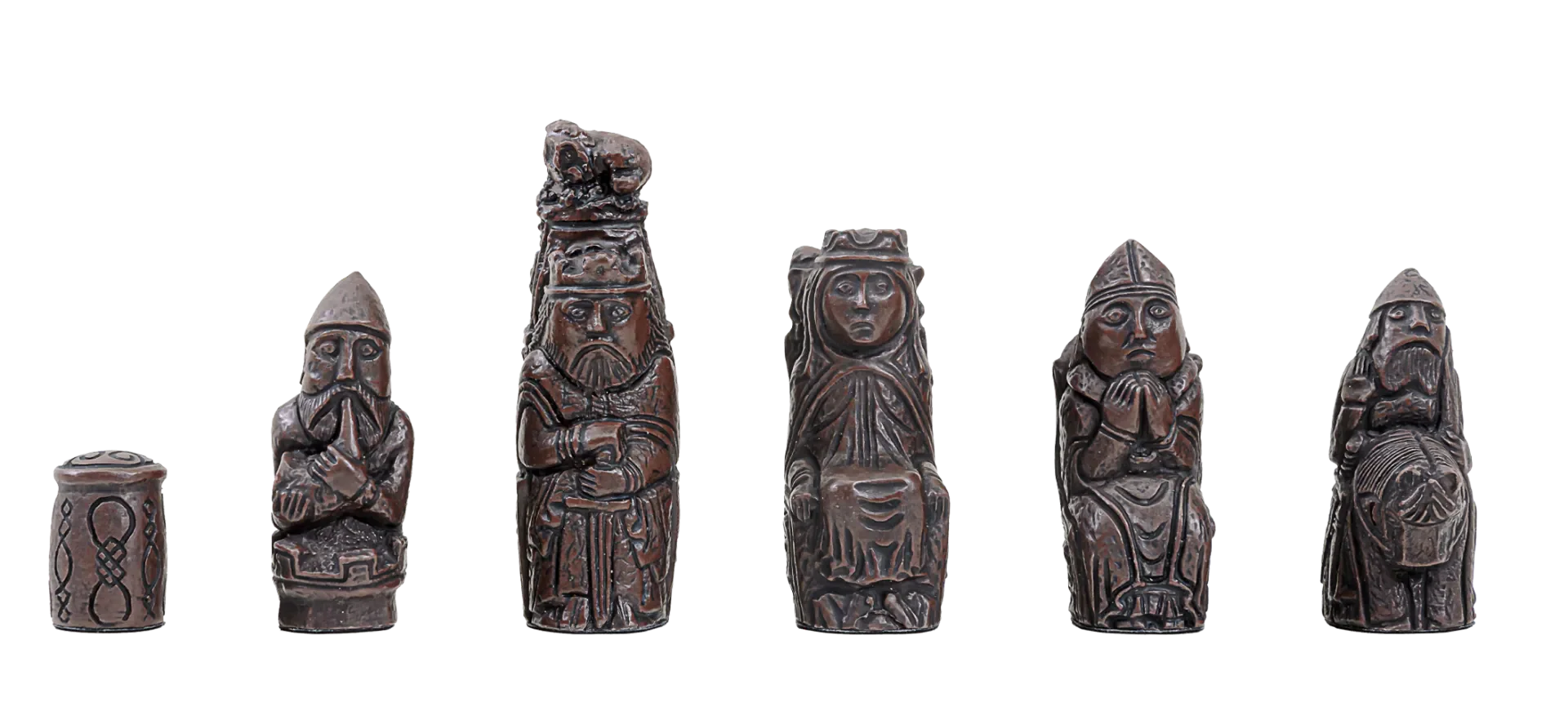 The Medieval Chess Pieces - Brown and Natural