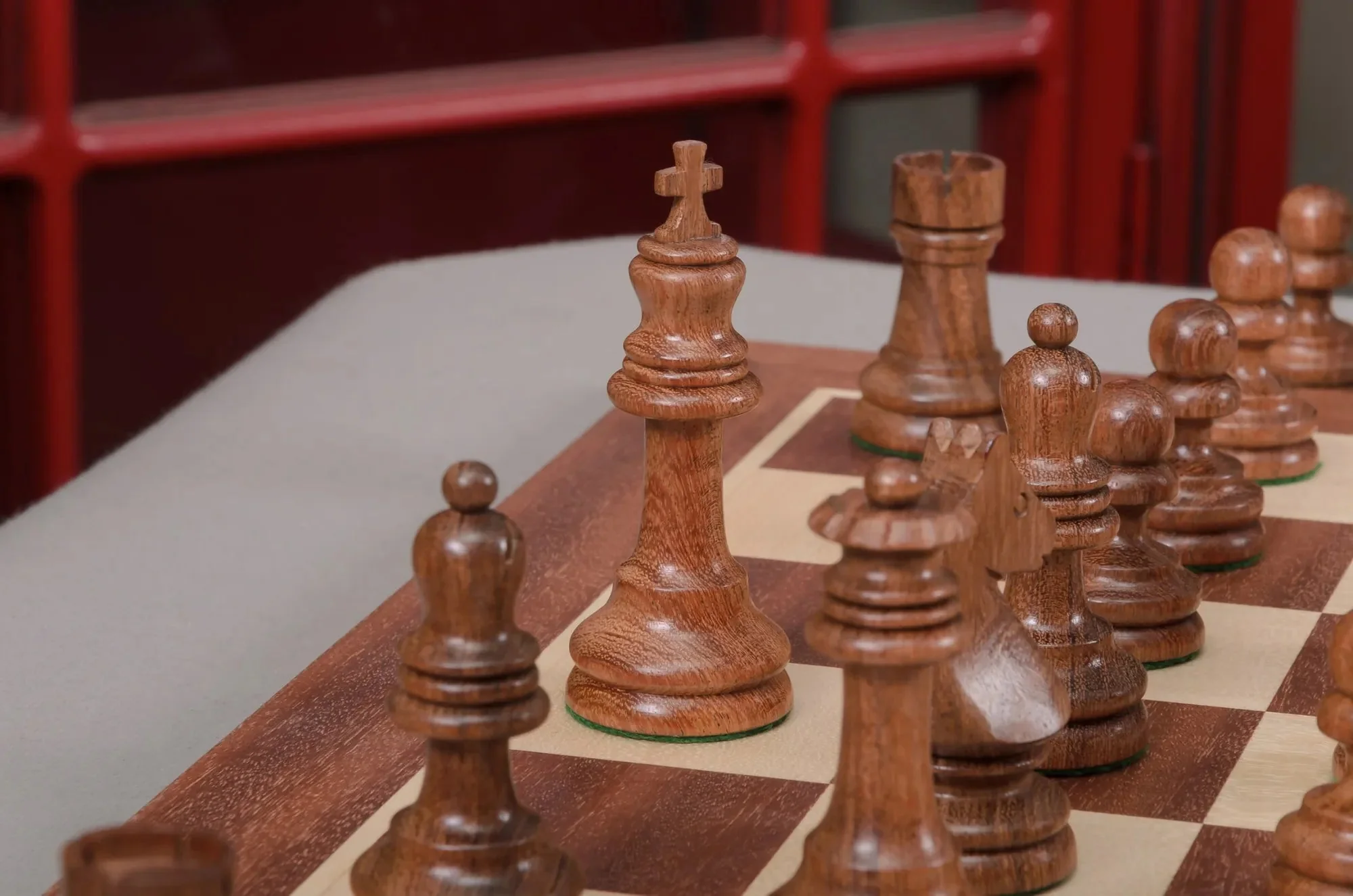 The Horn McCrillis Series Wood Chess Pieces - 3.6" King - Image 19