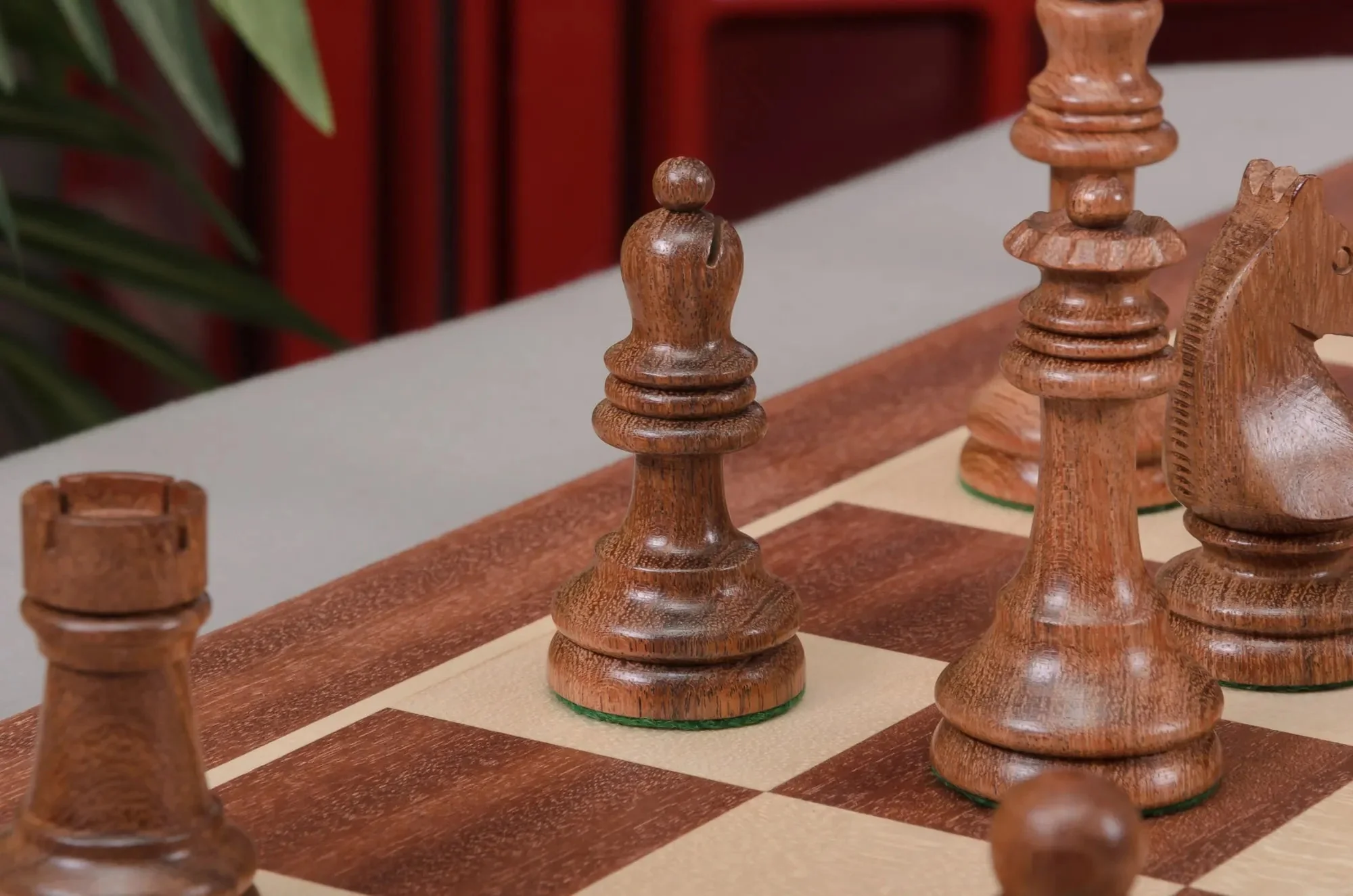 The Horn McCrillis Series Wood Chess Pieces - 3.6" King - Image 3