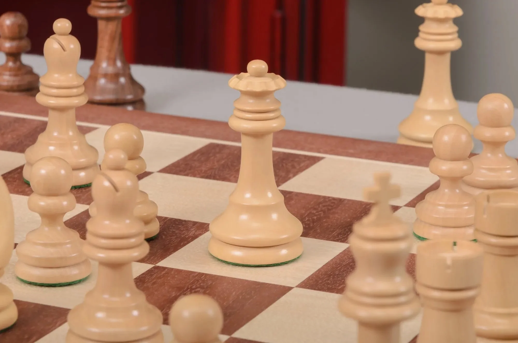 The Horn McCrillis Series Wood Chess Pieces - 3.6" King - Image 9