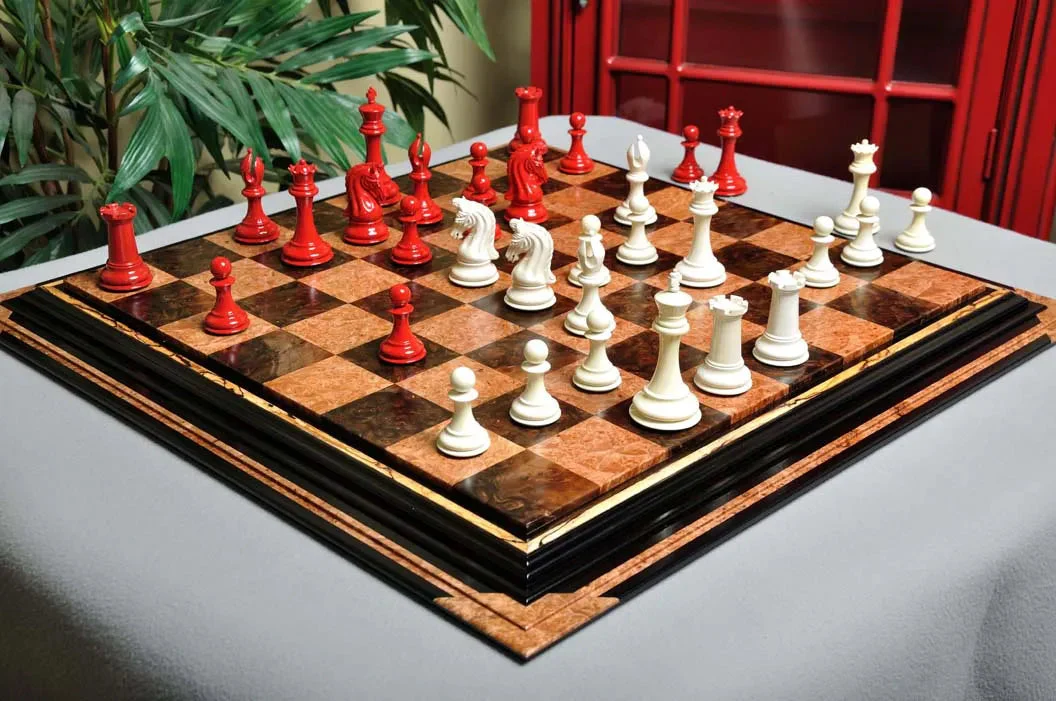 Red and White Lacquered