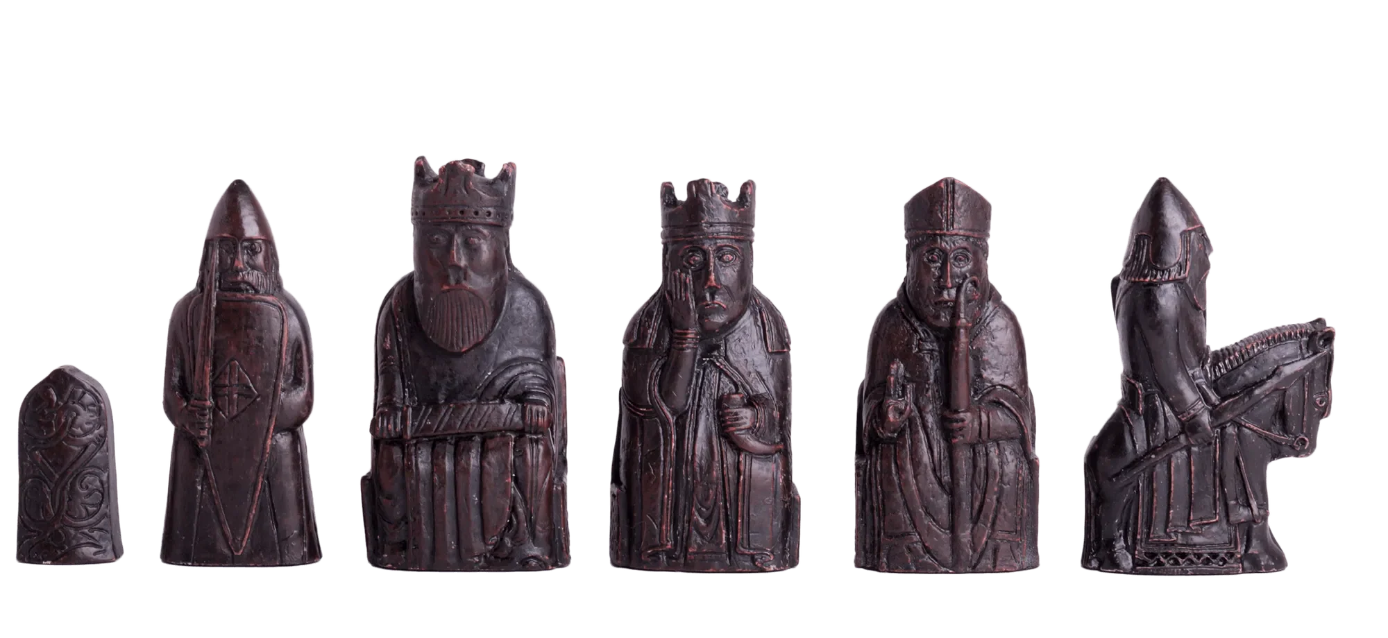 The Isle of Lewis Antiqued Chess Pieces