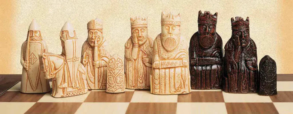 The Isle of Lewis Antiqued Chess Pieces - Image 2