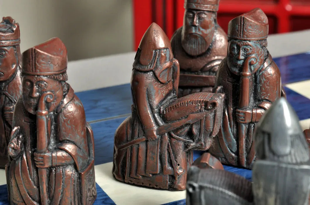 The Isle of Lewis Antiqued Chess Pieces - Metal - Image 10