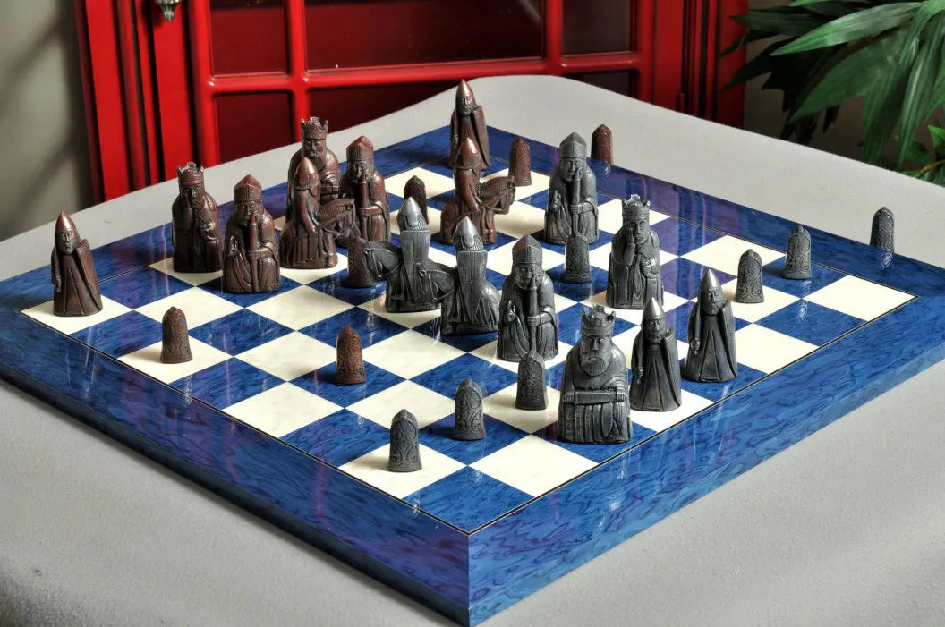 The Isle of Lewis Antiqued Chess Pieces - Metal - Image 2