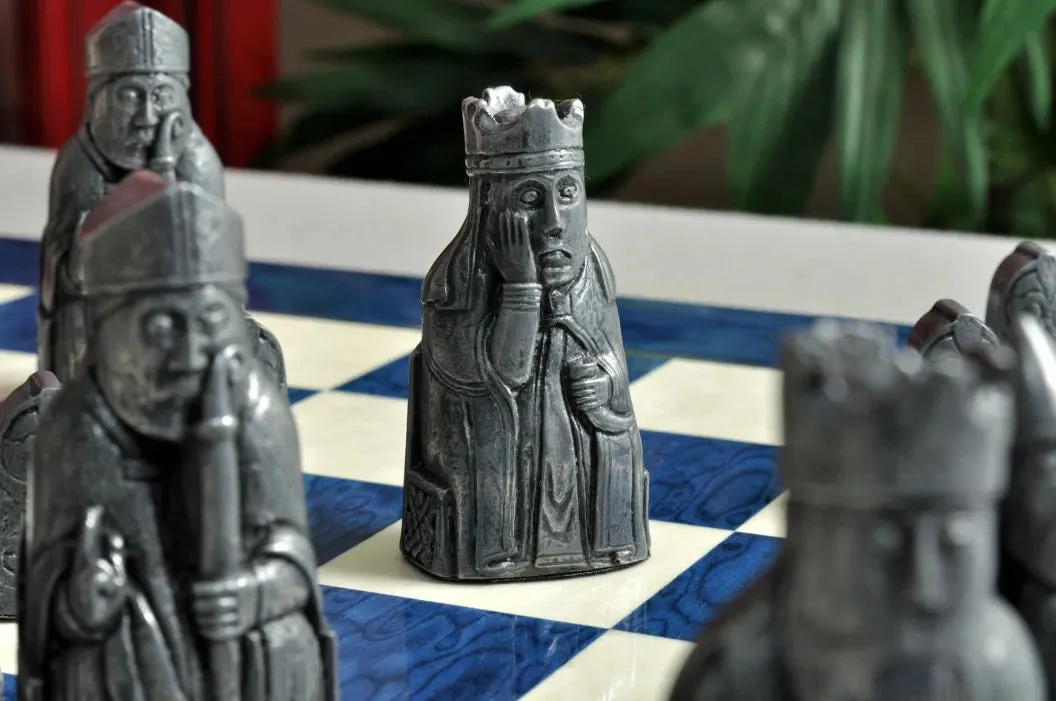 The Isle of Lewis Chess Pieces - 3.5" King - Metallic - Image 2