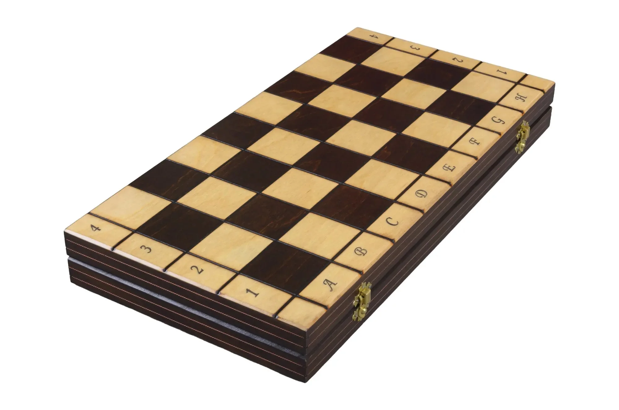The Large King's Chess Set with Brass Inlay & Board - Image 4