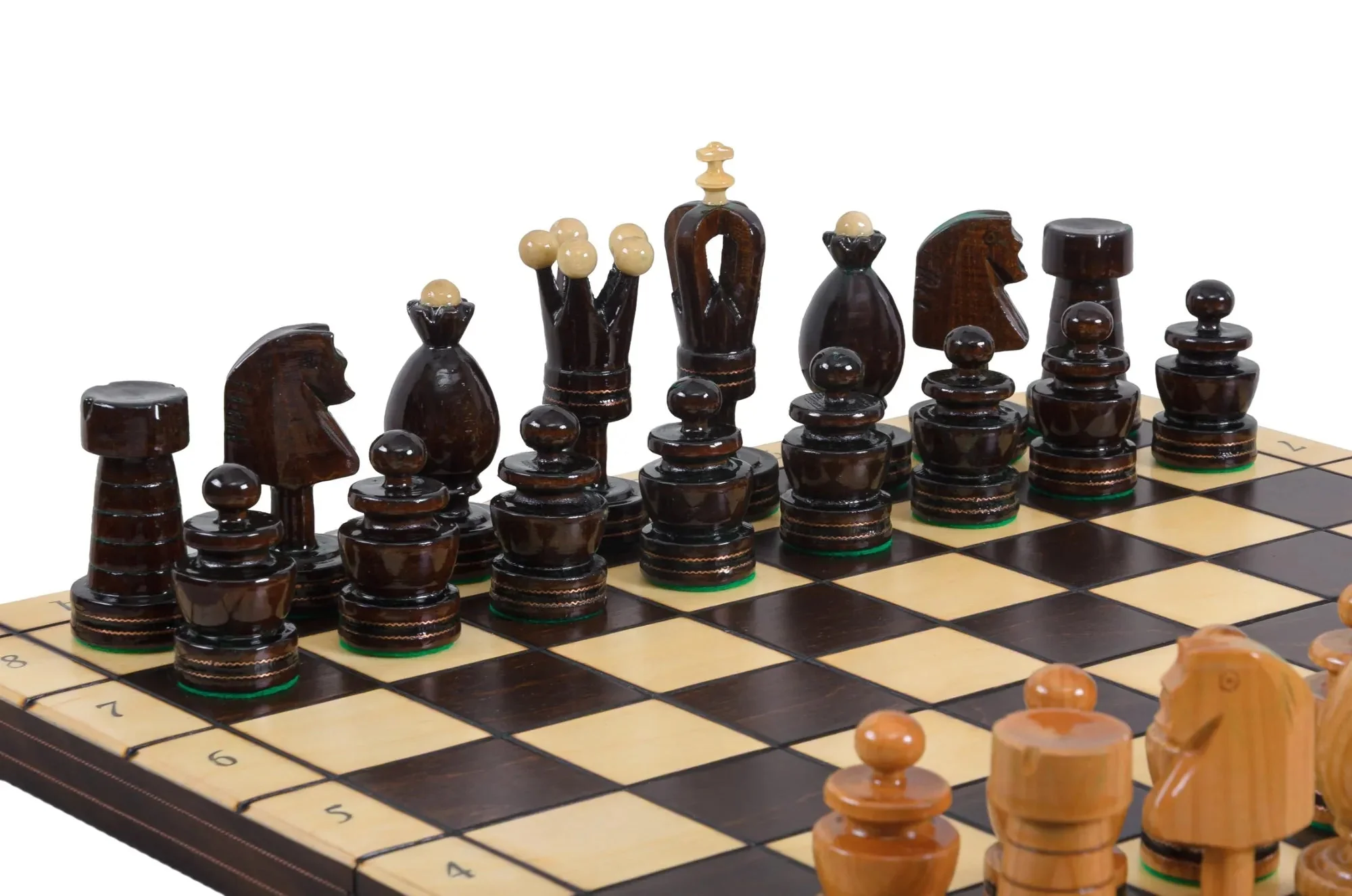 The Large King's Chess Set with Brass Inlay & Board - Image 6