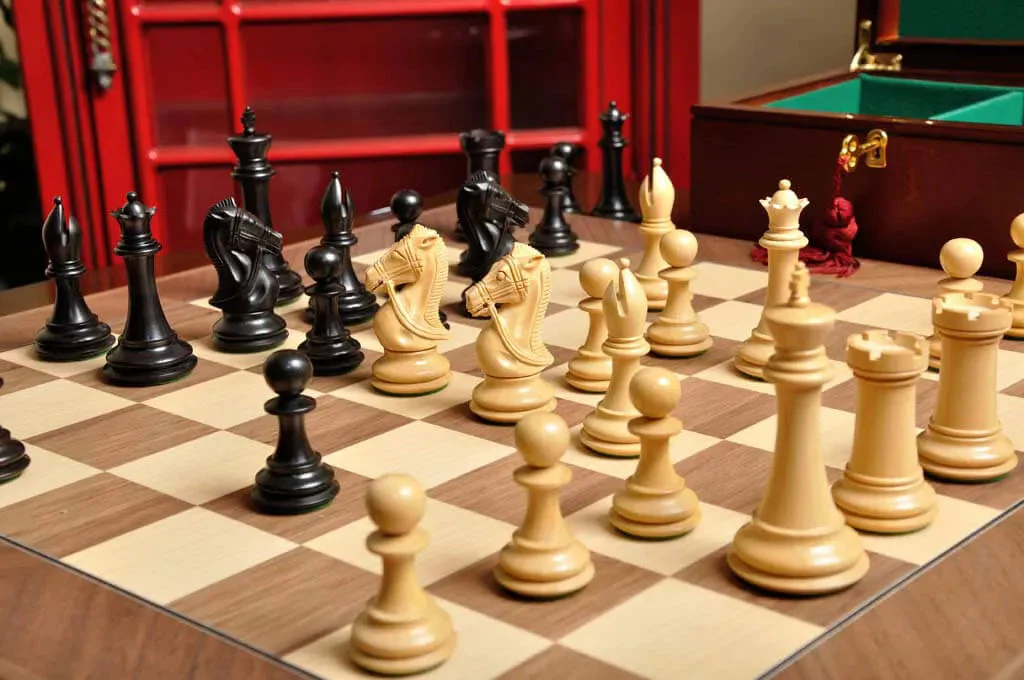The Leicester Series Chess Set, Box, and Board Combination - Image 10