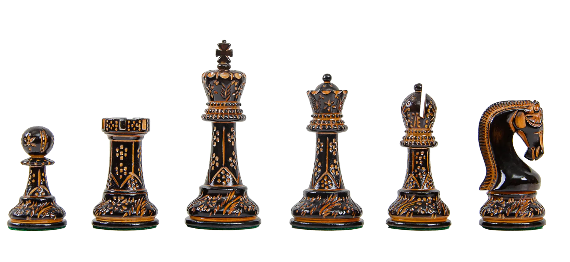Lacquered - Burnt Boxwood and Natural Boxwood